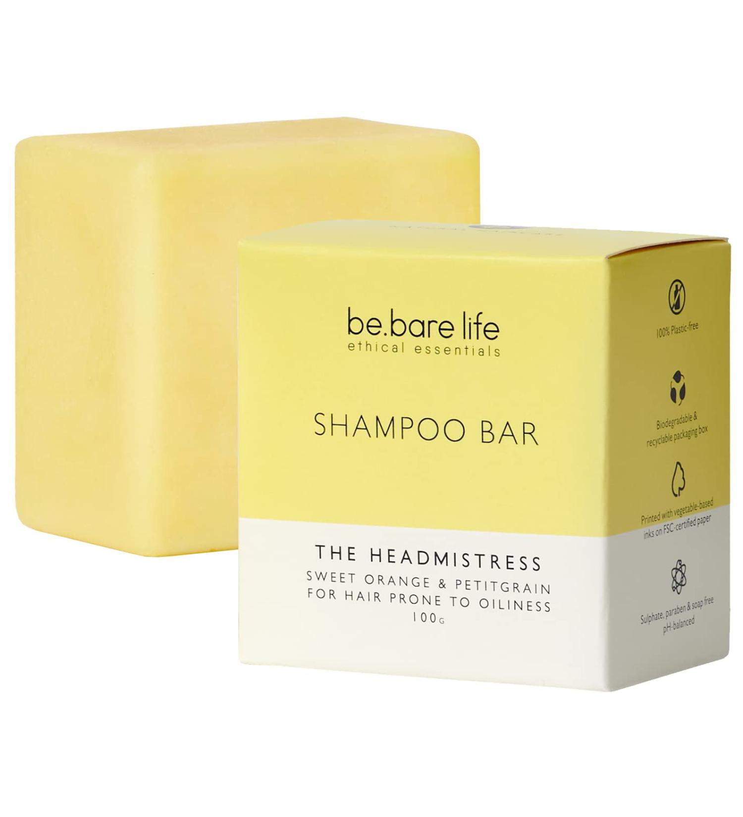  be.bare life BeBare Shampoo Bar for Oily Hair Orange and Petitgrain - Buy Online on GoSupps.com