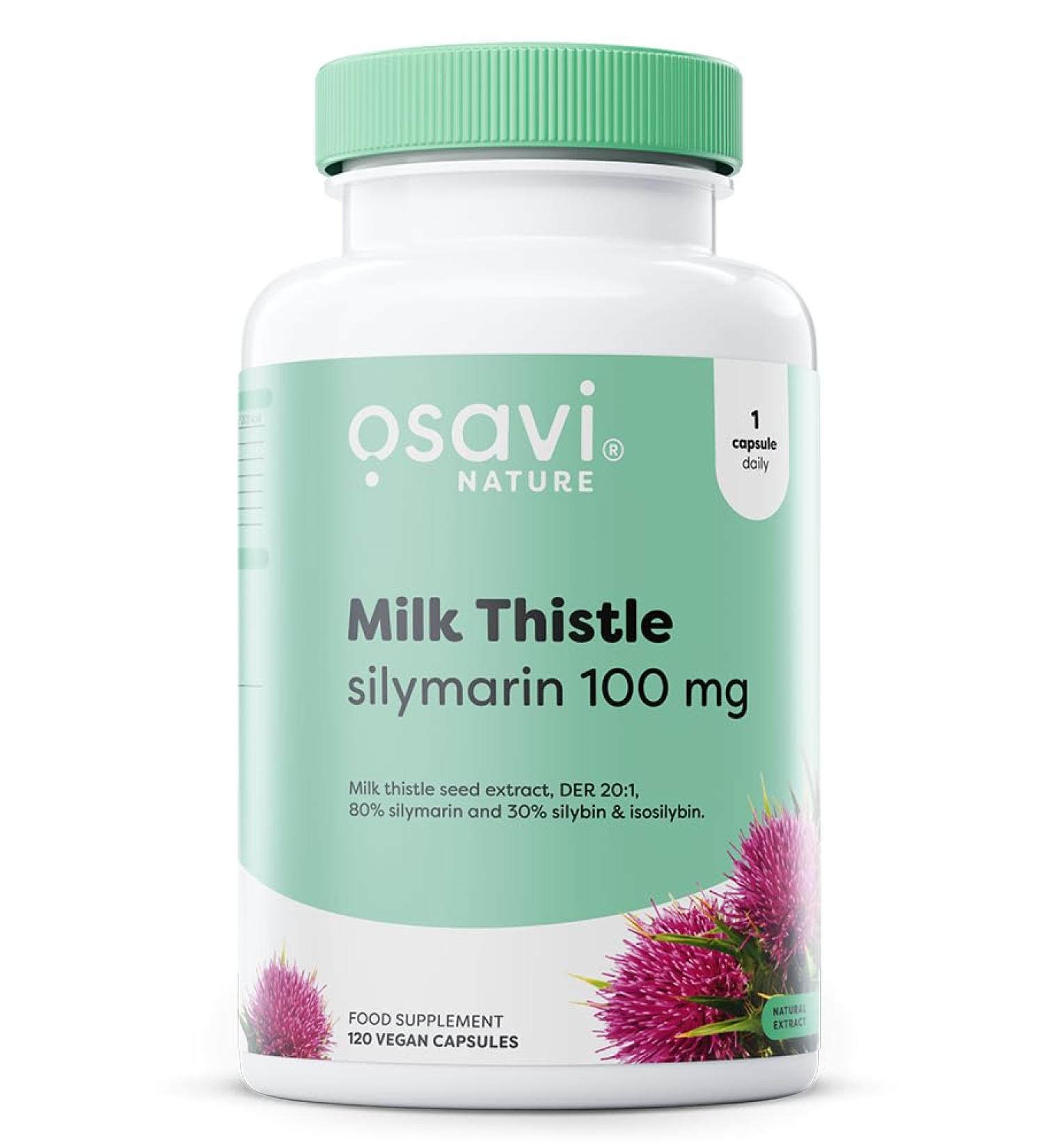 Osavi Milk Thistle Silymarin 100mg 120 vegan caps - Buy Online on GoSupps.com