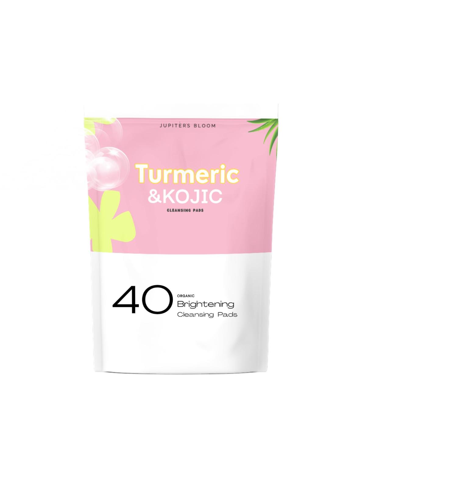 Jupiters Bloom Turmeric Kojic Acid Face & Body Pads - Fades Dark Spots Exfoliates Skin Vitamin B5 - 40 Count (4 Fl Oz - Buy Online on GoSupps.com