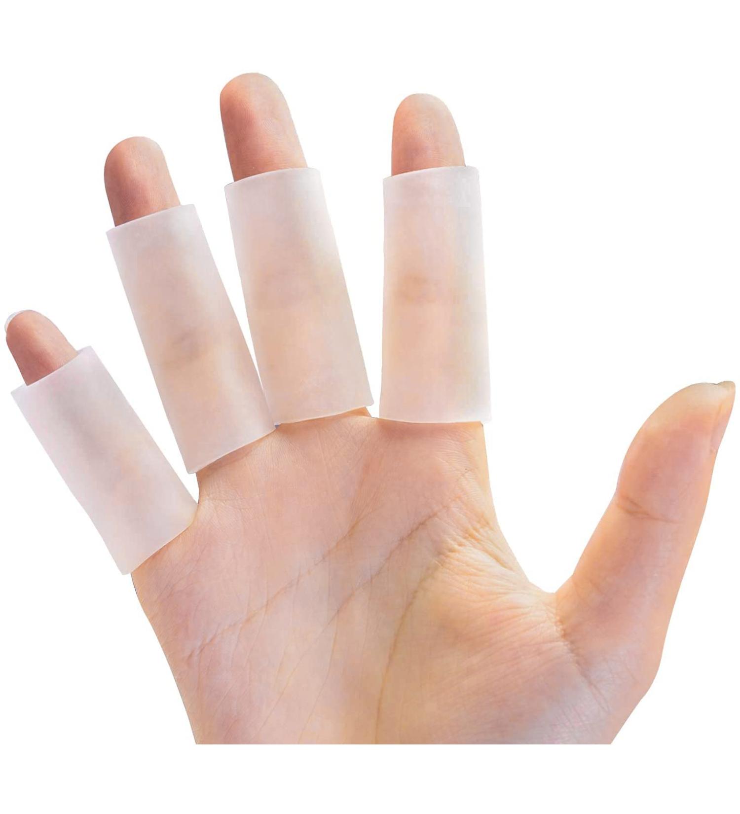 Sumifun Finger Sleeves - 8PCS Gel Thumb & Finger Tubes for Arthritis & Trigger Finger Pain - Silicone Protectors for Sports & Cracked Fingers (4 Pairs) - Buy Online on GoSupps.com