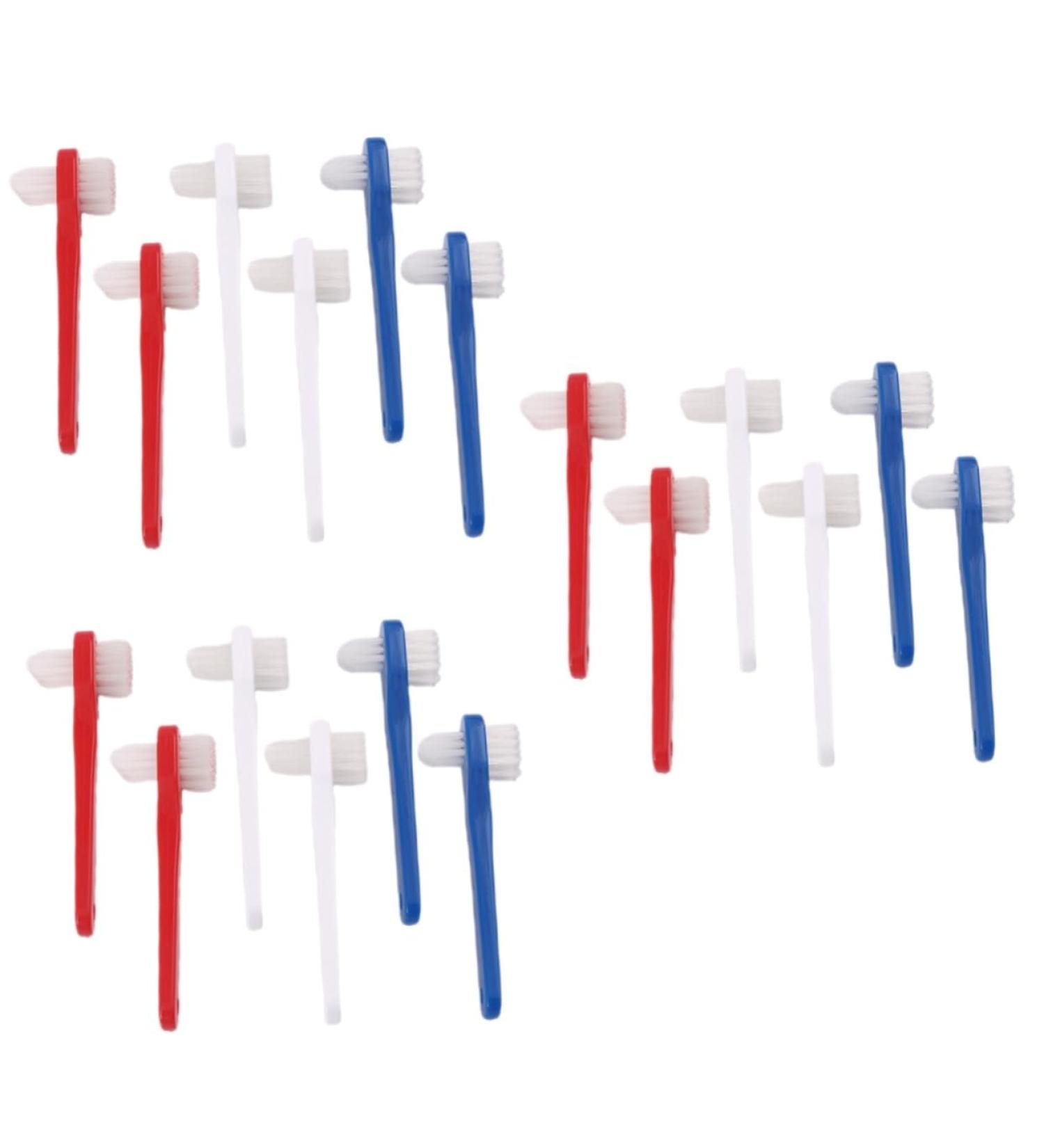 Gatuida 18-Piece Double-Headed Artificial Toothbrush Set for Dental Prosthesis - Travel-Friendly Oral Care Tools - Buy Online on GoSupps.com