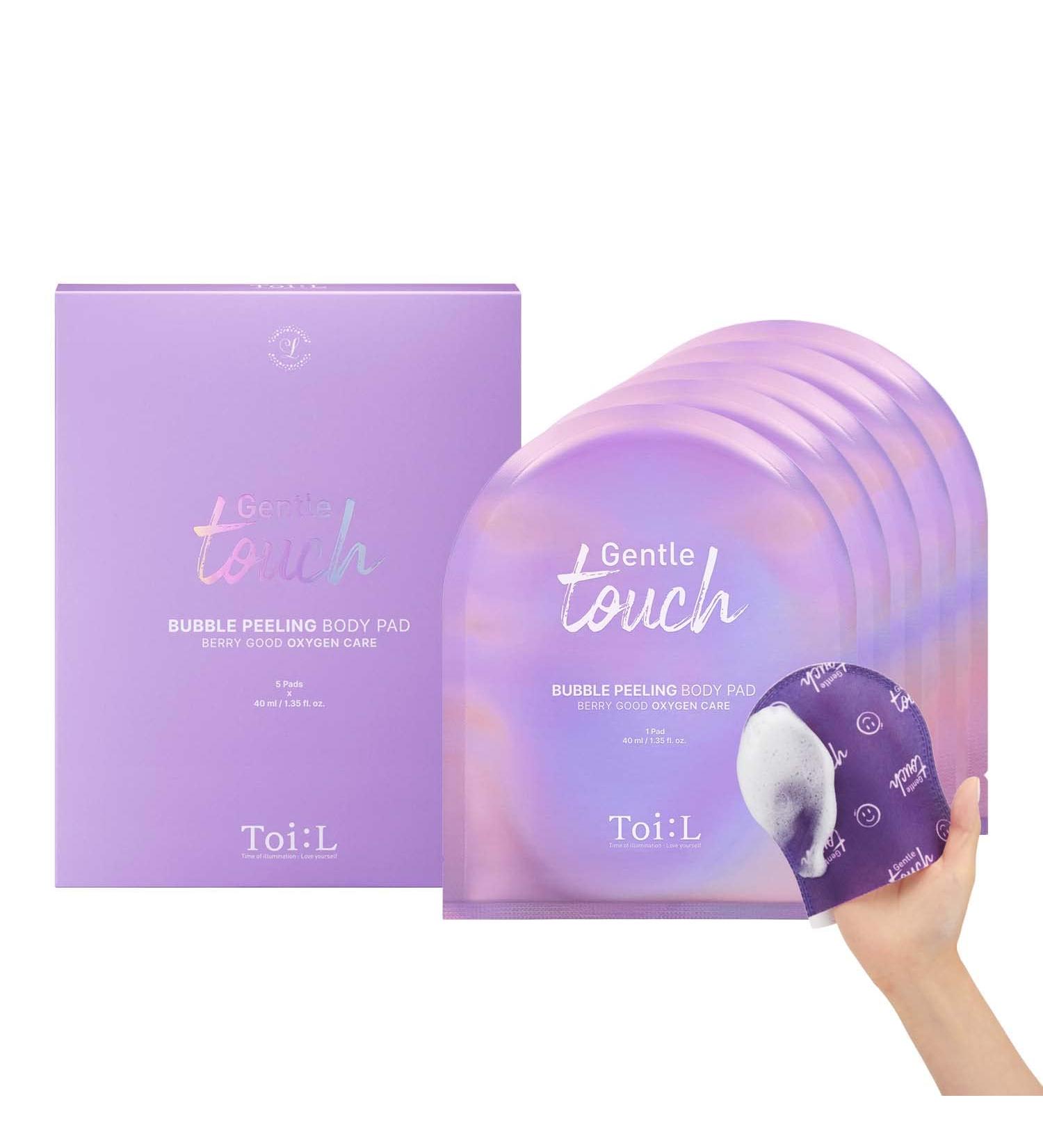 Toi L Gentle Touch Bubble Peeling Body Pad (5 Pads) - Exfoliating Mitt for Body with 5-Berry Complex - Buy Online on GoSupps.com