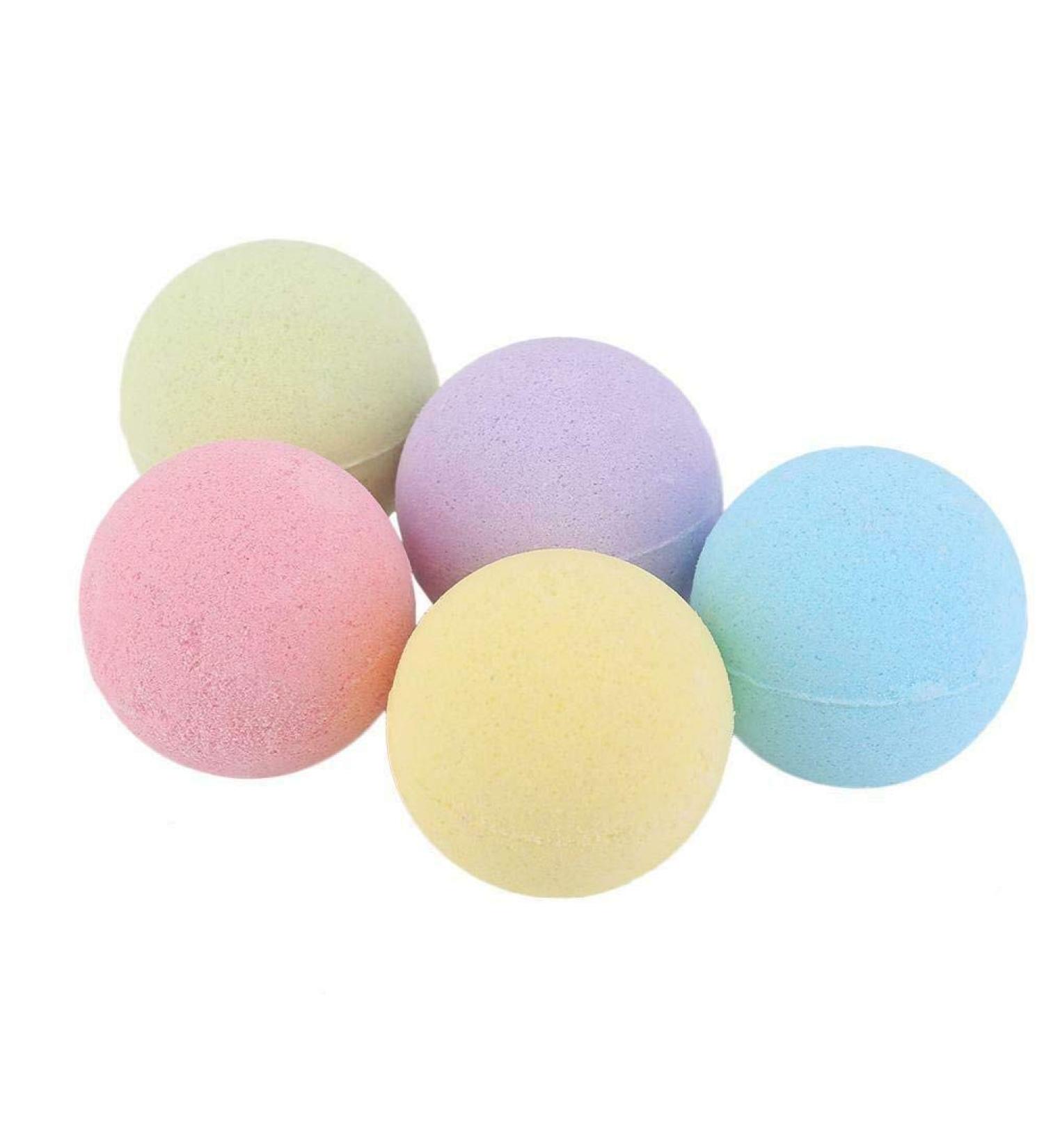 5pcs Colored Natural Bladder Bathing Balls - Stress Relief Essential Oil Shower Cleaners for Women Girls & Kids - Buy Online on GoSupps.com