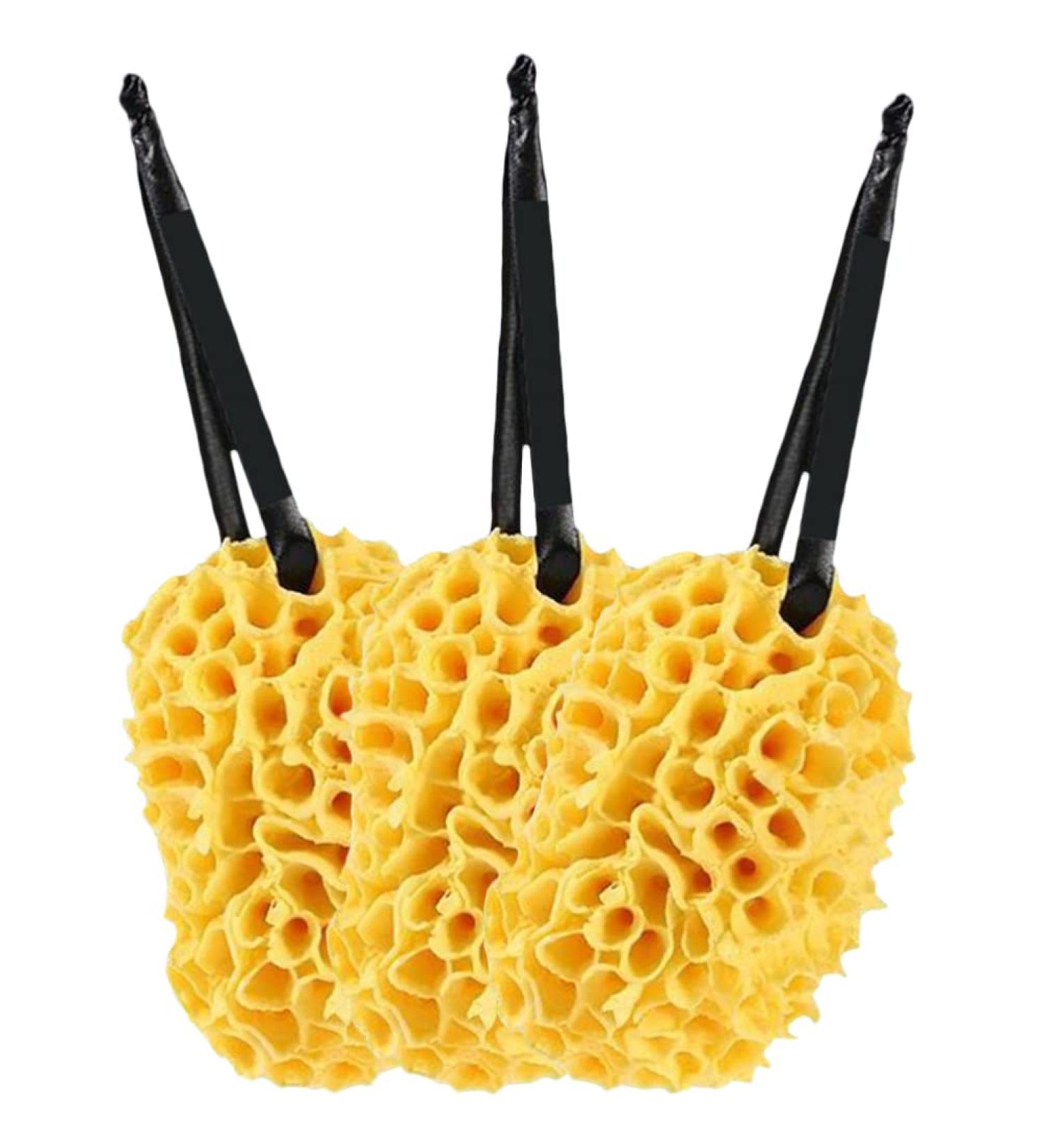 Beavorty 3pcs Honeycomb Bath Ball Sponges - Natural Exfoliating Loofah for Skin Cleansing & Shower | International Shipping Available - Buy Online on GoSupps.com