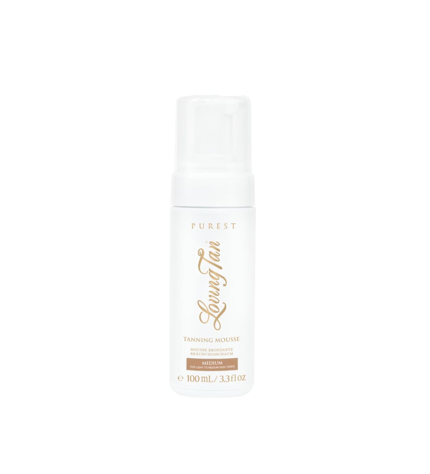 Loving Tan Purest Tanning Mousse - Medium | 97% Organic Sunless Tanner | 5+ Applications | Cruelty-Free & Vegan | 3.3 Fl Oz - Buy Online on GoSupps.com