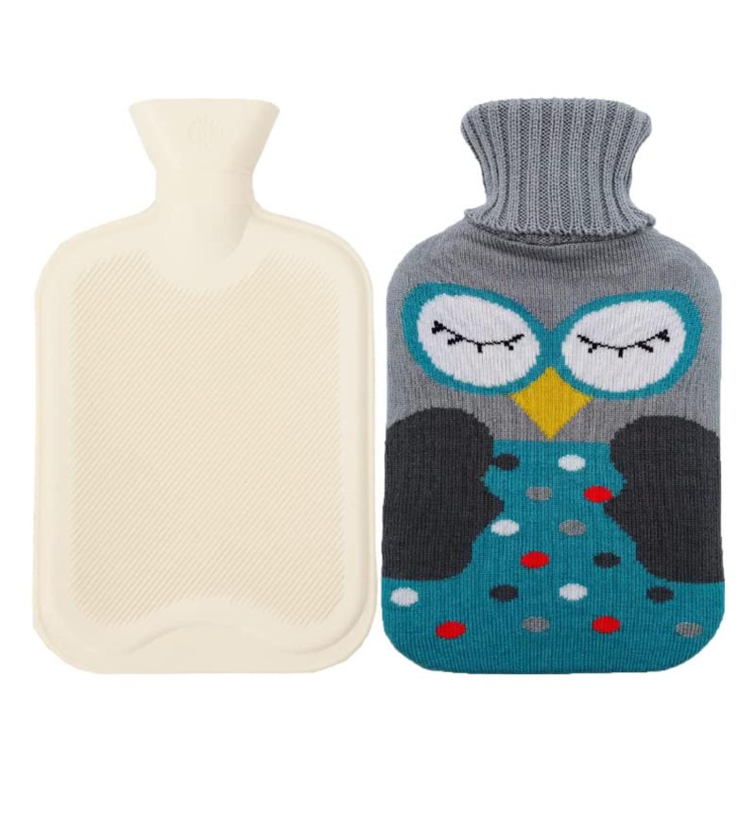 MYAMIA 500ml Hot Water Bottle with Cover - Rubber Hot Water Bag for Pain Relief | Ideal for Comfort & Warmth - Buy Online on GoSupps.com