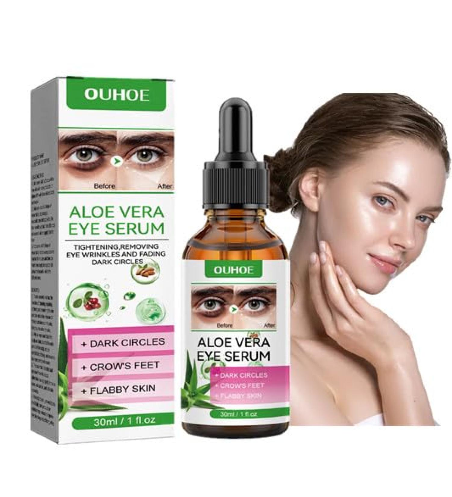 Eye Serum for Dark Circles & Bags | Hyaluronic Acid Anti-Aging Eye Cream for Men & Women (2PC) - Buy Online on GoSupps.com