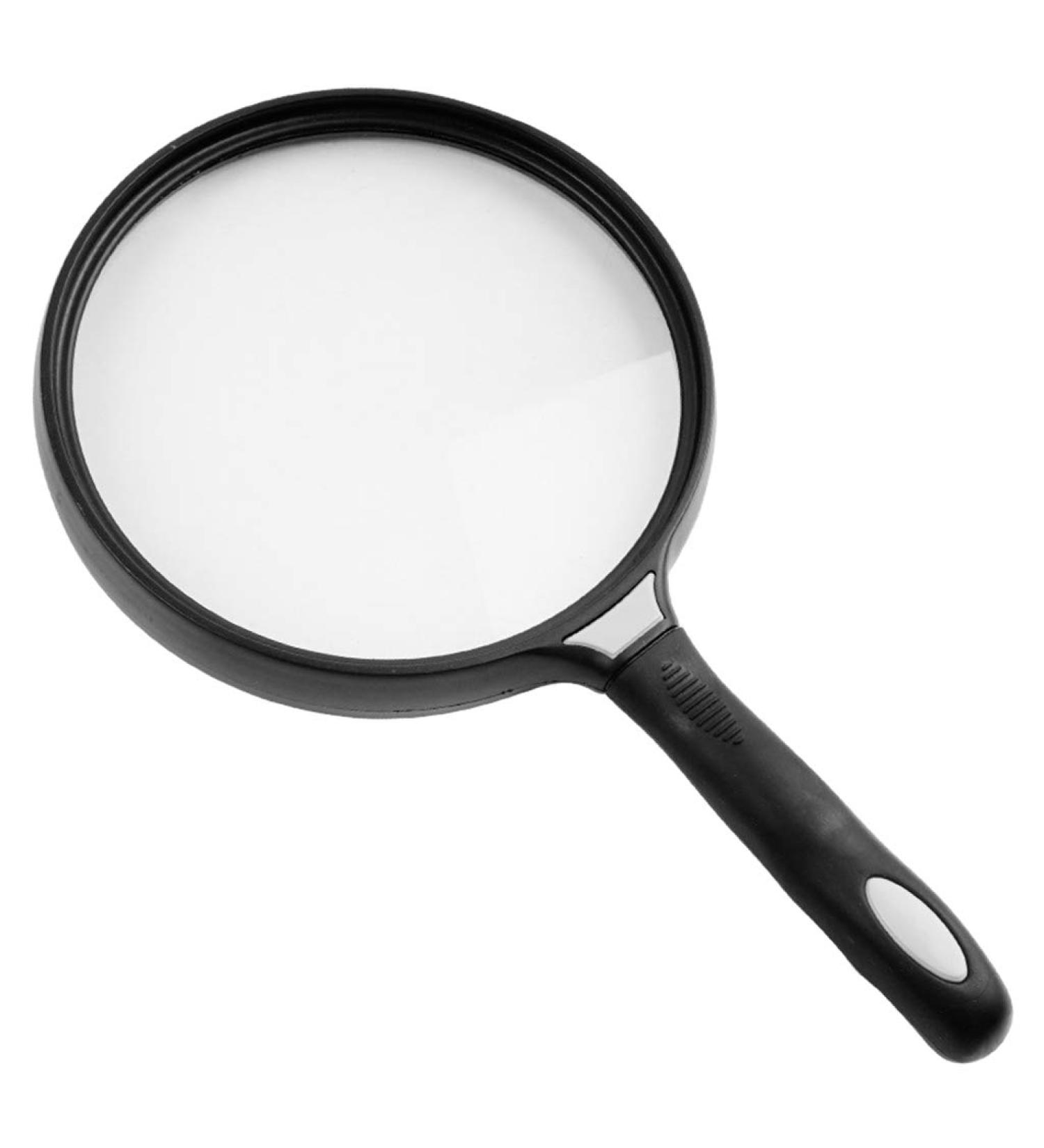 130mm Large Lens Handheld Magnifier 2.5X Reading Newspaper Map Magnifying Glass Ergonomic Handle Loupe Small Gift - Buy Online on GoSupps.com