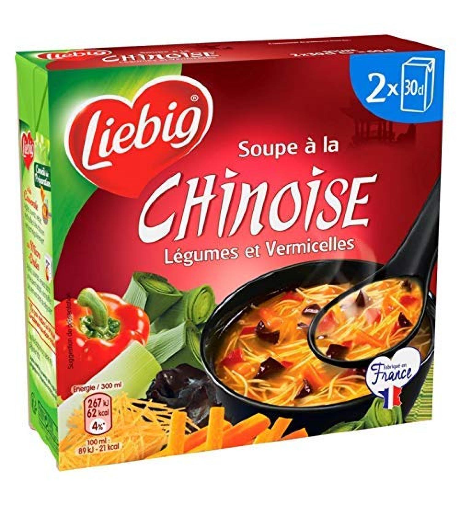 LIEBIG - Chinese Vegetable and Vermicelli Soup Bricks 2X30Cl - Pack of 2 - best offer