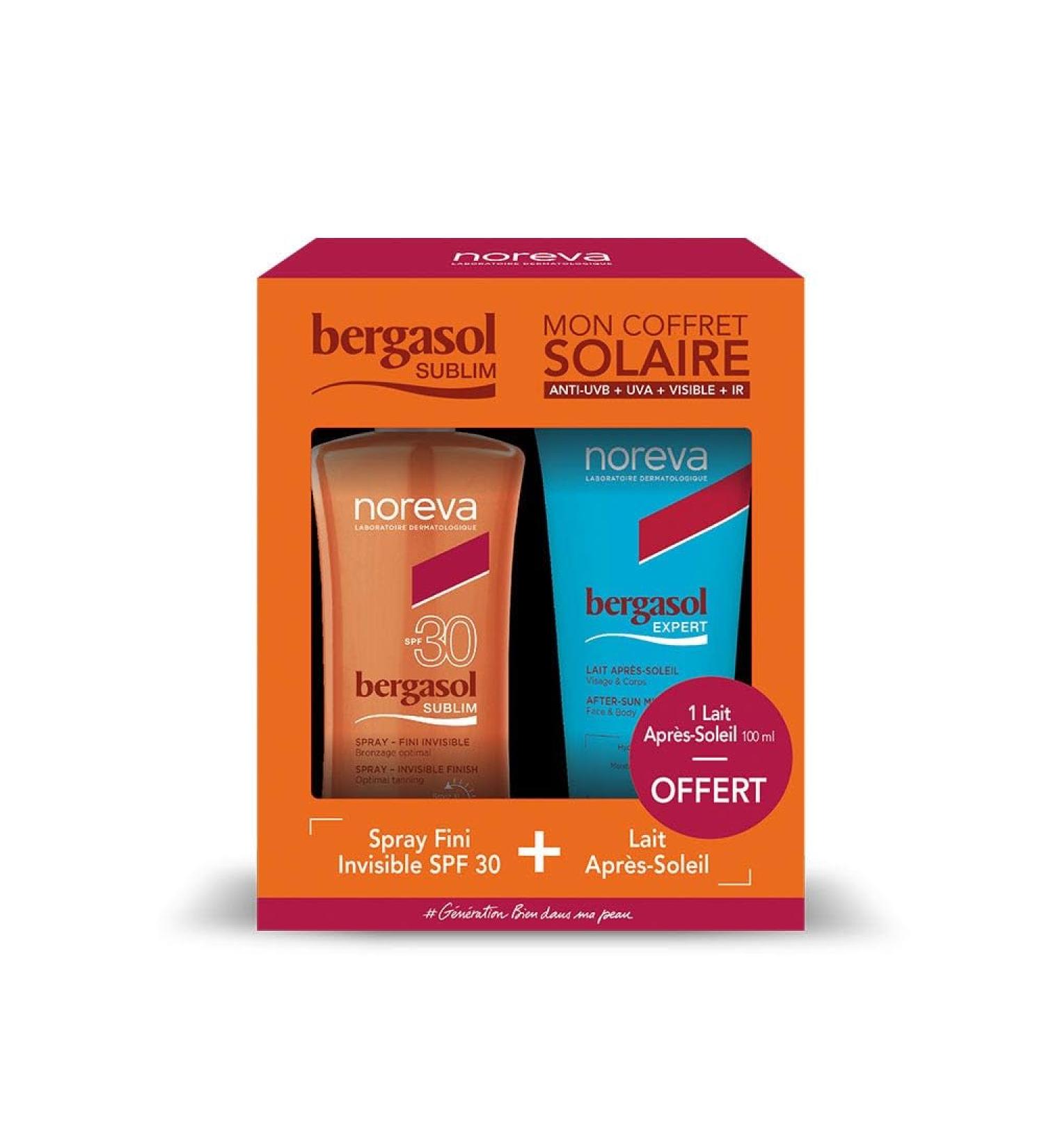 Noreva Bergasol Sublim Spray Invisible Finish SPF30 125ml + Expert After-Sun Milk 100 ml Free