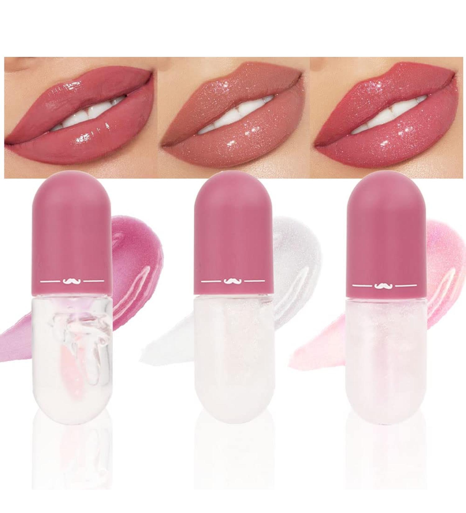 evpct 3Pcs Mini Clear Color Changing PH Tinted Lip Gloss Set for Women & Girls - Pink Mood Lip Oil Gloss Balm Pack - Hydrating Moisturizer Lipstick - 0.42 Fl Oz (Pack of 3) - Buy Online on GoSupps.com