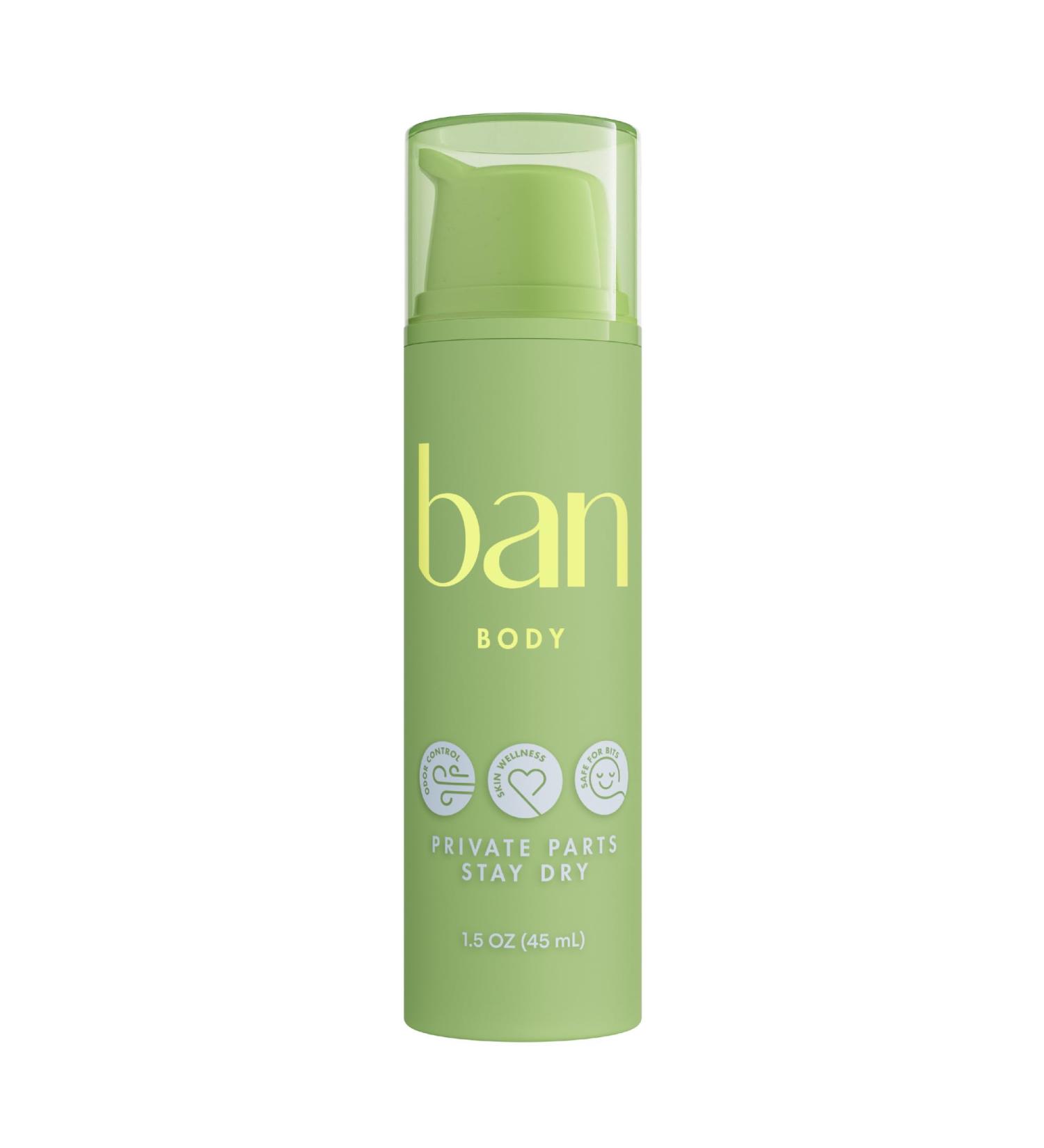 Buy Ban Private Parts Deodorizing Lotion Aluminum & Baking Soda Free Odor Eliminating Lotion to Powder 1.5 Oz Ship Worldwide - Buy Online on GoSupps.com