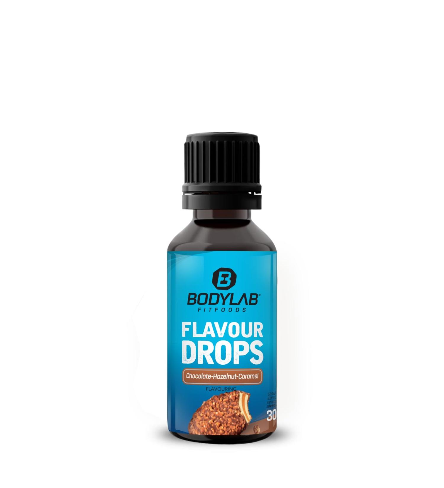 BODYLAB24 Chocolate-Hazelnut Caramel Flavor Drops 30ml Calorie-Free Sugar-Free Fat-Free Aroma Drops for Sweetening Foods No Artificial Dyes - Buy Online on GoSupps.com