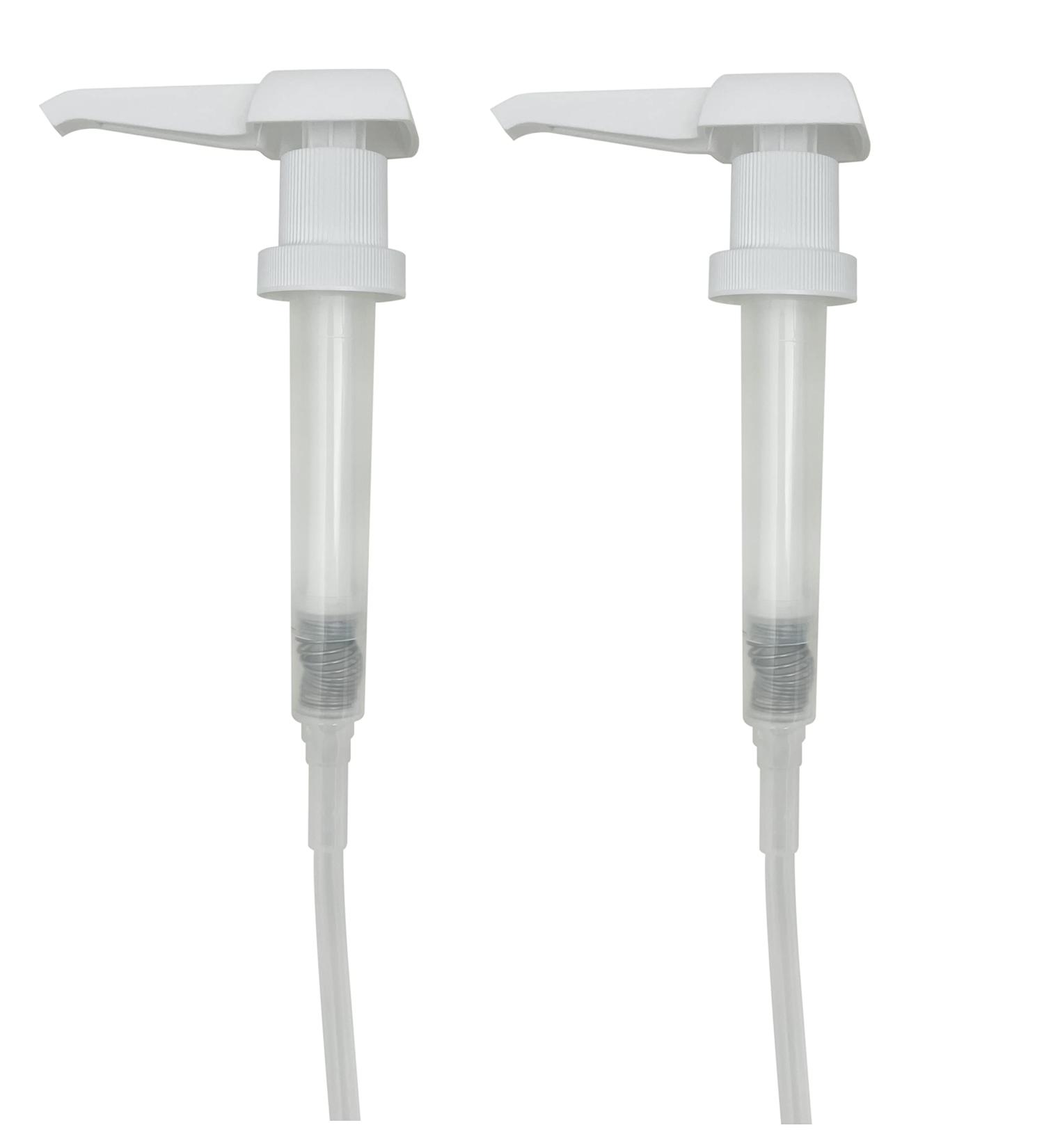 64oz Bottle White Pump Dispenser Long Tube with Trimmable Design for Chocolate Caramel Compatible with Torani Da Vinci Ghirardelli (87 to 90oz) and other 64oz Sauce Bottles (2 Pack) - Buy Online on GoSupps.com