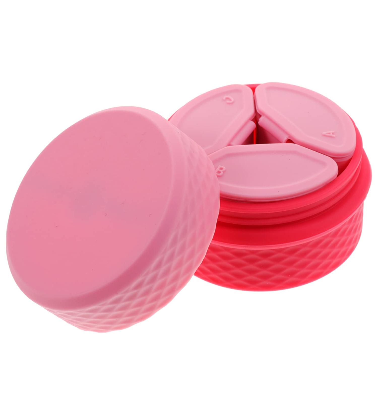 Beavorty 1 Set Cream box leakproof cosmetic jar cosmetic empty jar empty sample container silicone cream jar silicone cosmetic container empty container Storage Box Miss Silica gel face 6.5X6.5X4.5CM Pink - Buy Online on GoSupps.com