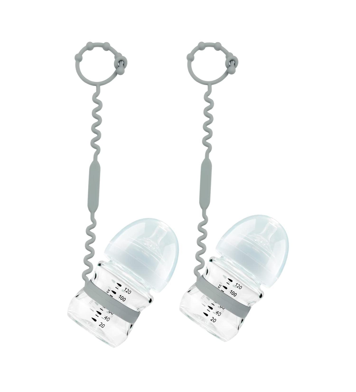 Yunaeduo Silicone Sippy Cup Leash - 2 Pack Sippy Cup Straps for Babies - Food Grade Silicone, Gray Grey - Keep Cups Off Floor, Sanitary, Dishwasher Safe - Buy Online on GoSupps.com