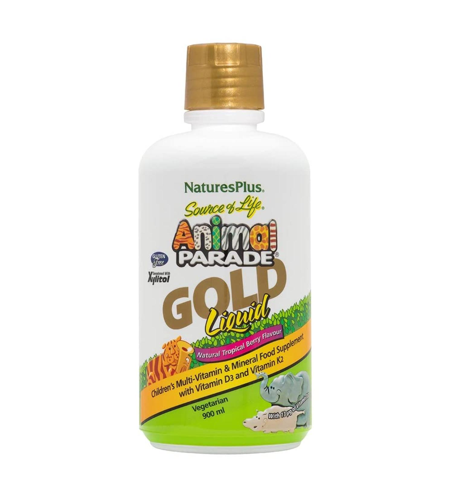 Nature's Plus Source of Life Animal Parade Gold Liquid - Tropical Berry 30 fl oz - Buy Online on GoSupps.com