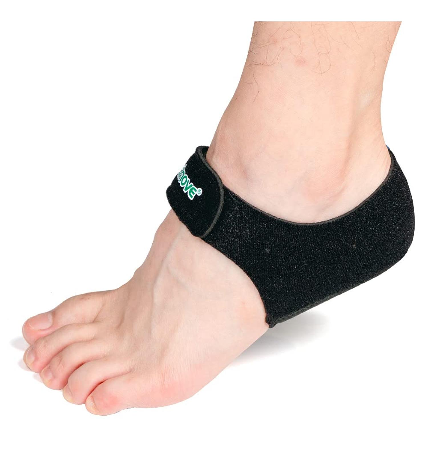 Welnove Heel Protectors - Breathable Pain Relief Pads for Plantar Fasciitis & Tendinitis - 2 Black Pillows for Cracked Heels & Foot Pain Support - Buy Online on GoSupps.com