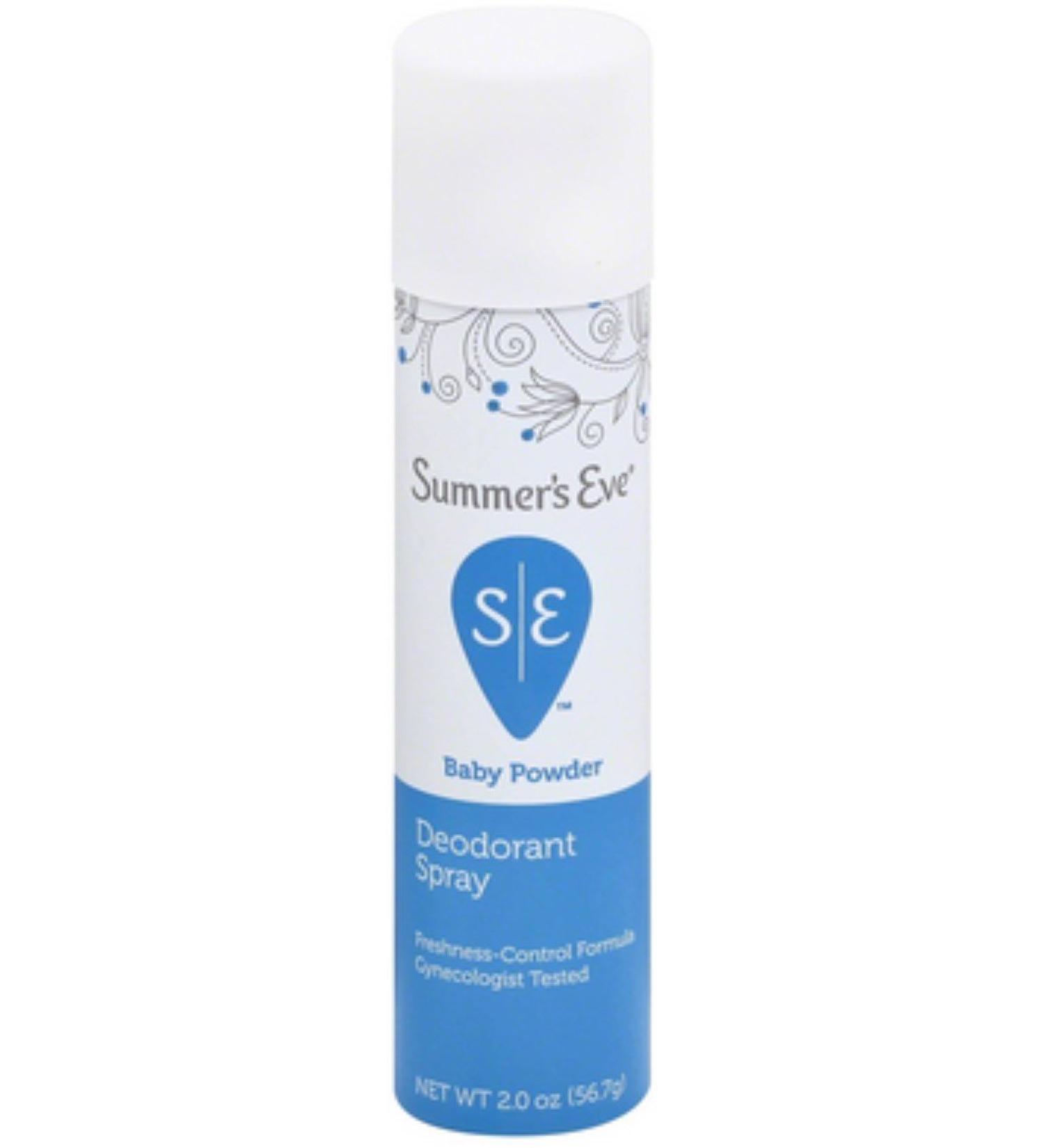 Summers Eve Freshening Spray 2 Ounce Baby Powder (59ml) (3 Pack)