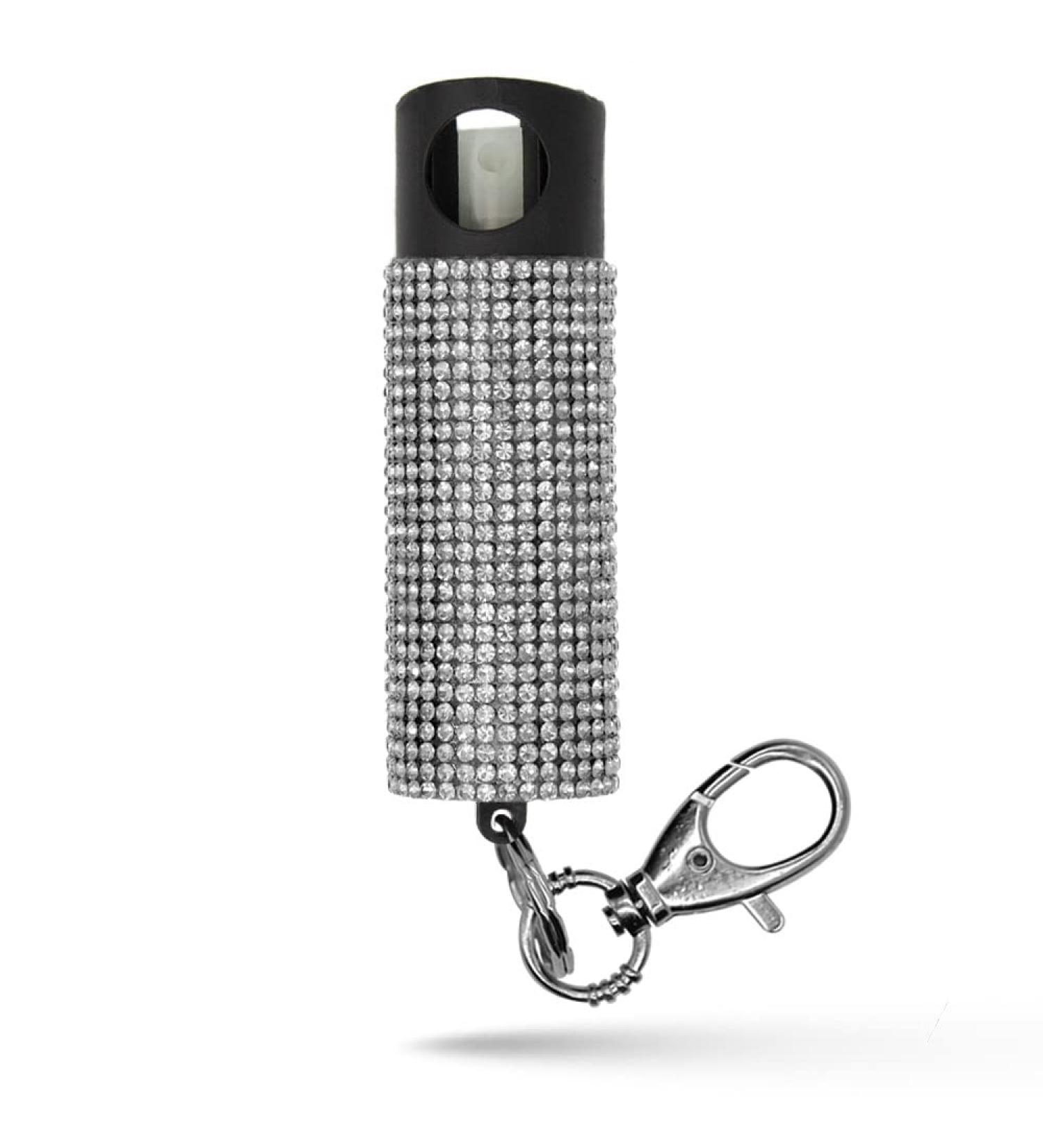 Guard Dog Bling-it-On Pepper Spray Key Holder - 16ft Range - Glitter White - Buy Online on GoSupps.com