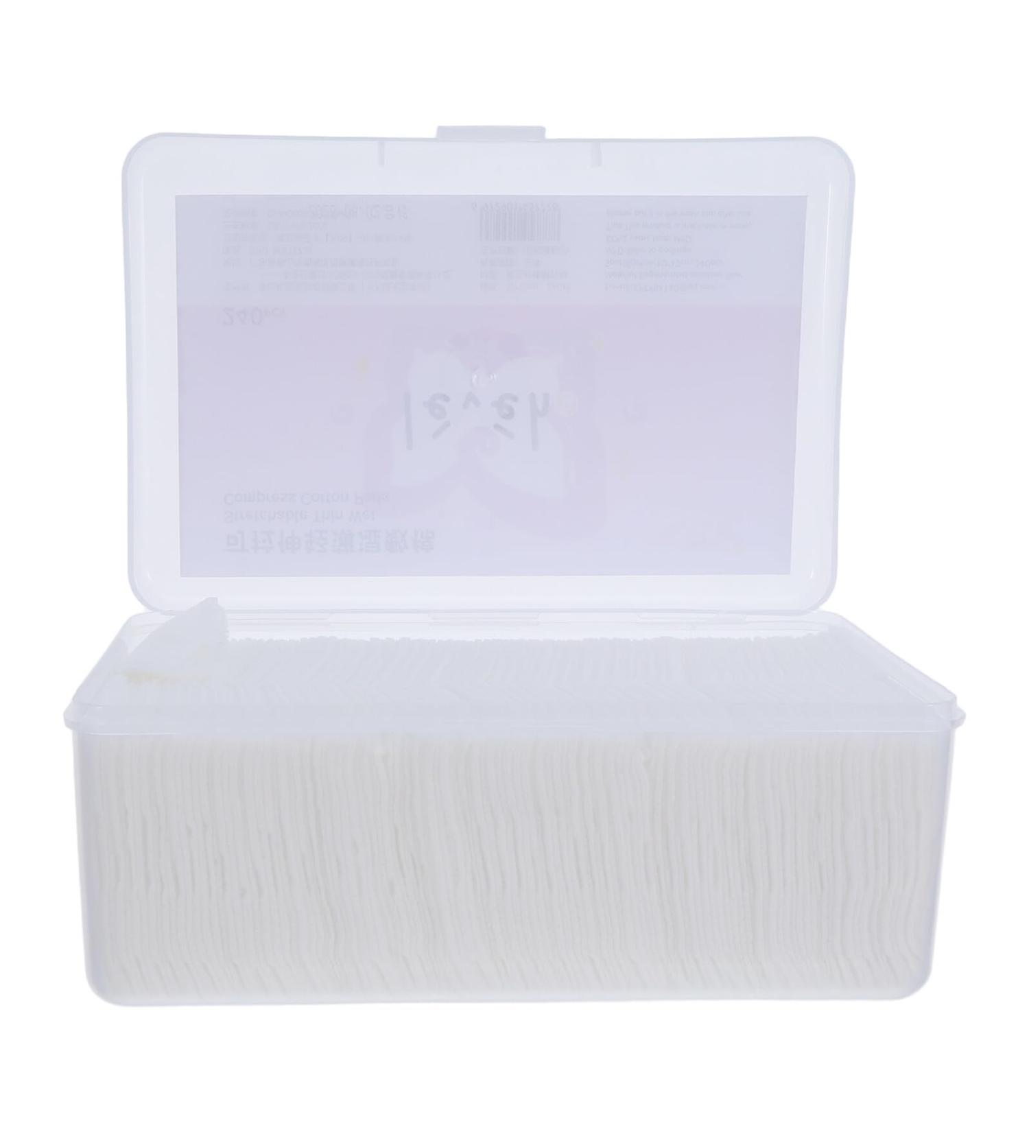 Lingettes D maquillantes en Coton 100% Naturel Carr es 12X10 CM Bo te de 240 Pi ces Usage Sec et Humide Disques Nettoyants Visage Doux pour Maquillage Soin Peau Sensible - Buy Online on GoSupps.com