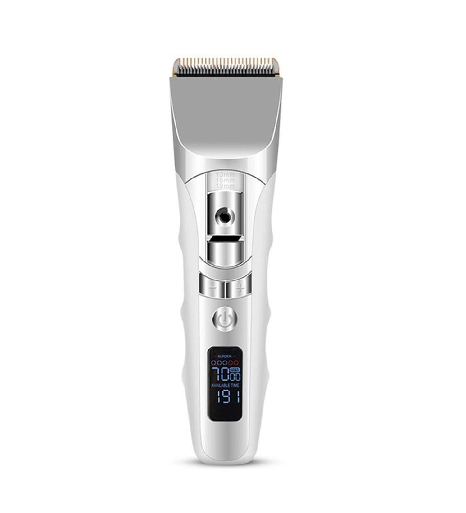Buy Barber Scissors & Hair Clippers for Men - USB Rechargeable Electric Hair Trimmer with LCD Display - Gold Finish - Buy Online on GoSupps.com