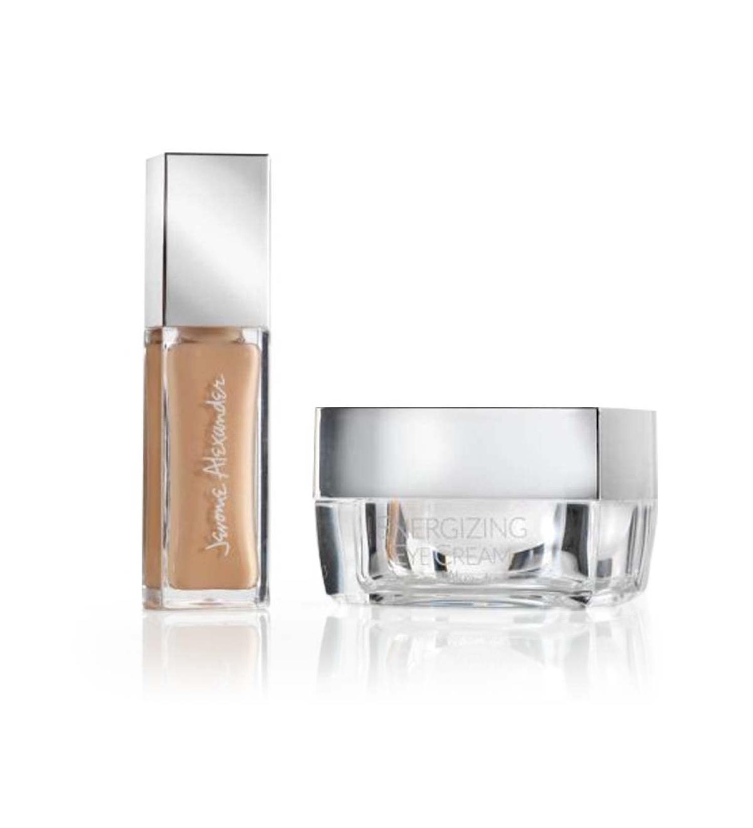 Jerome Alexander Tight Lift & Cover Undereye Solution | Anti-Aging Eye Cream & Cover Set for Dark Circles | Moisturizing Day & Night Care (Medium) - Buy Online on GoSupps.com