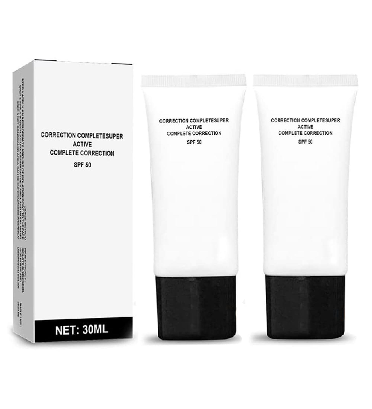 AMind4U 2 PCS CC Cream Color-Correction Full-Coverage Foundation SPF 50+ Hydrating Serum - Skin Tone Adjusted - Buy Online on GoSupps.com