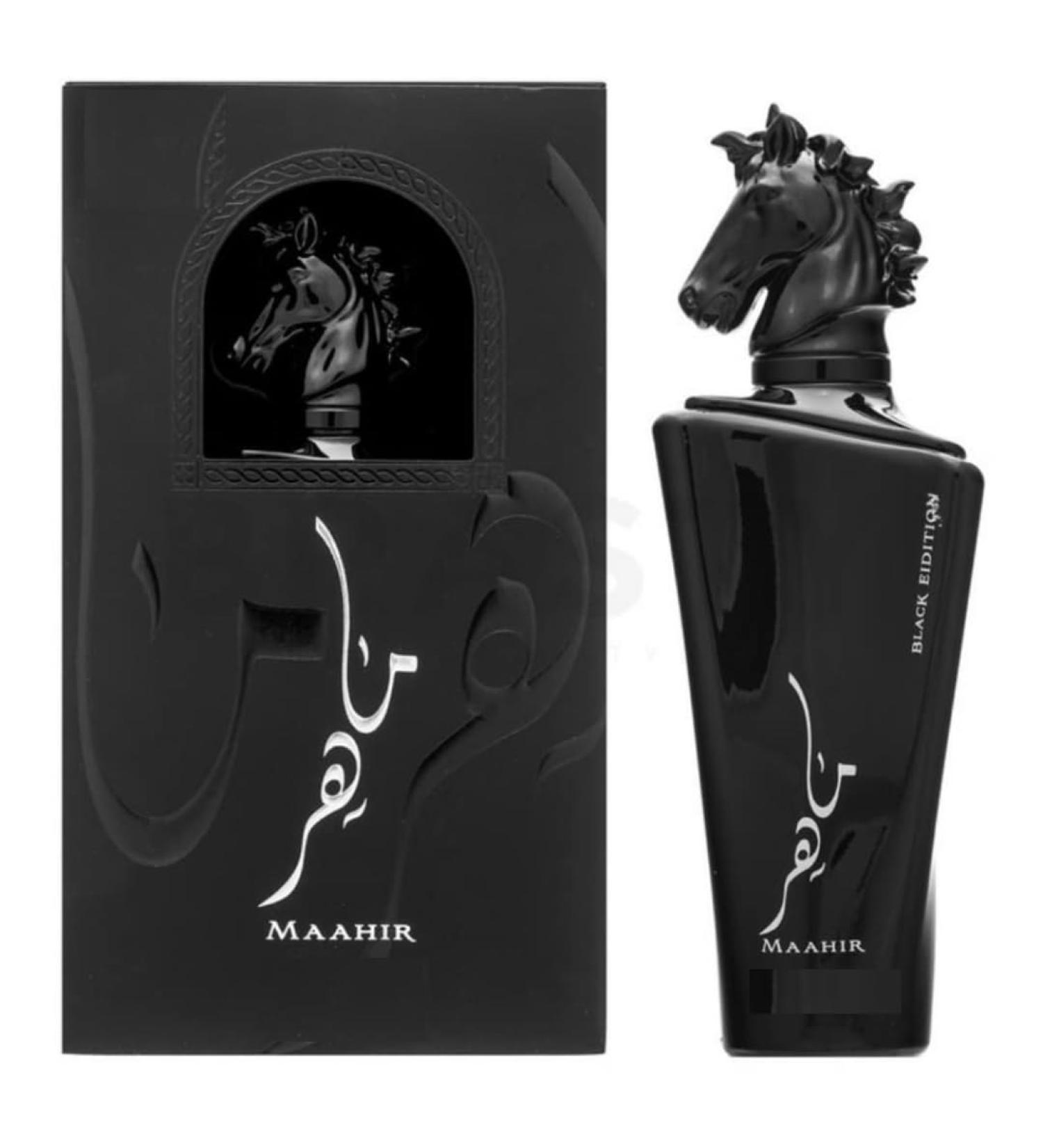 Perfumes Maahir Black Edition for Unisex Eau de Parfum Spray 3.4 Ounce