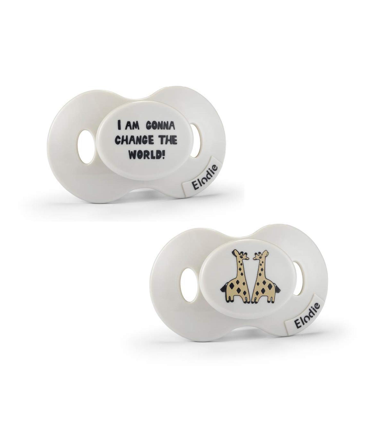 Elodie Details Baby Pacifier Set for 3+ Months - Change the World & Kindly Konrad - 2 Pack - Buy Online on GoSupps.com