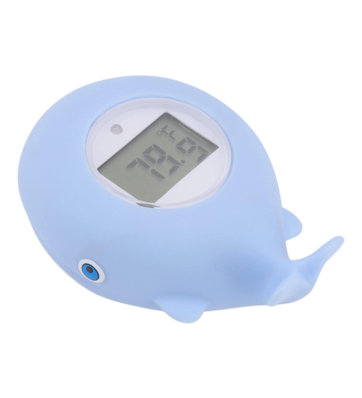 Whale Shaped Baby Bath Thermometer with Silent Alarm - Safe Water Temperature for Kids - Buy Online on GoSupps.com