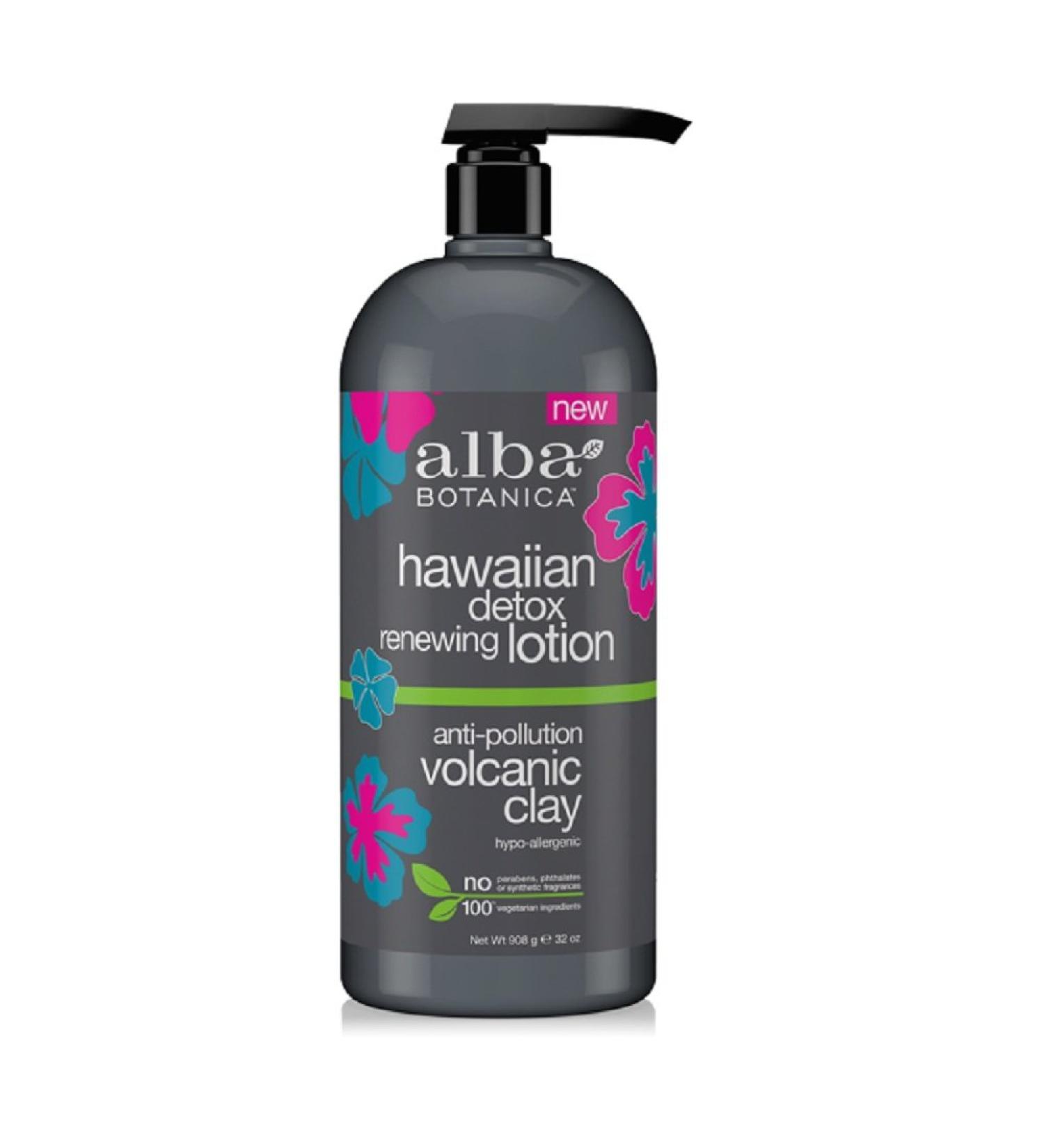 Alba Botanica Hawaiian Detox Renewing Lotion Volcanic Clay 32 Ounce