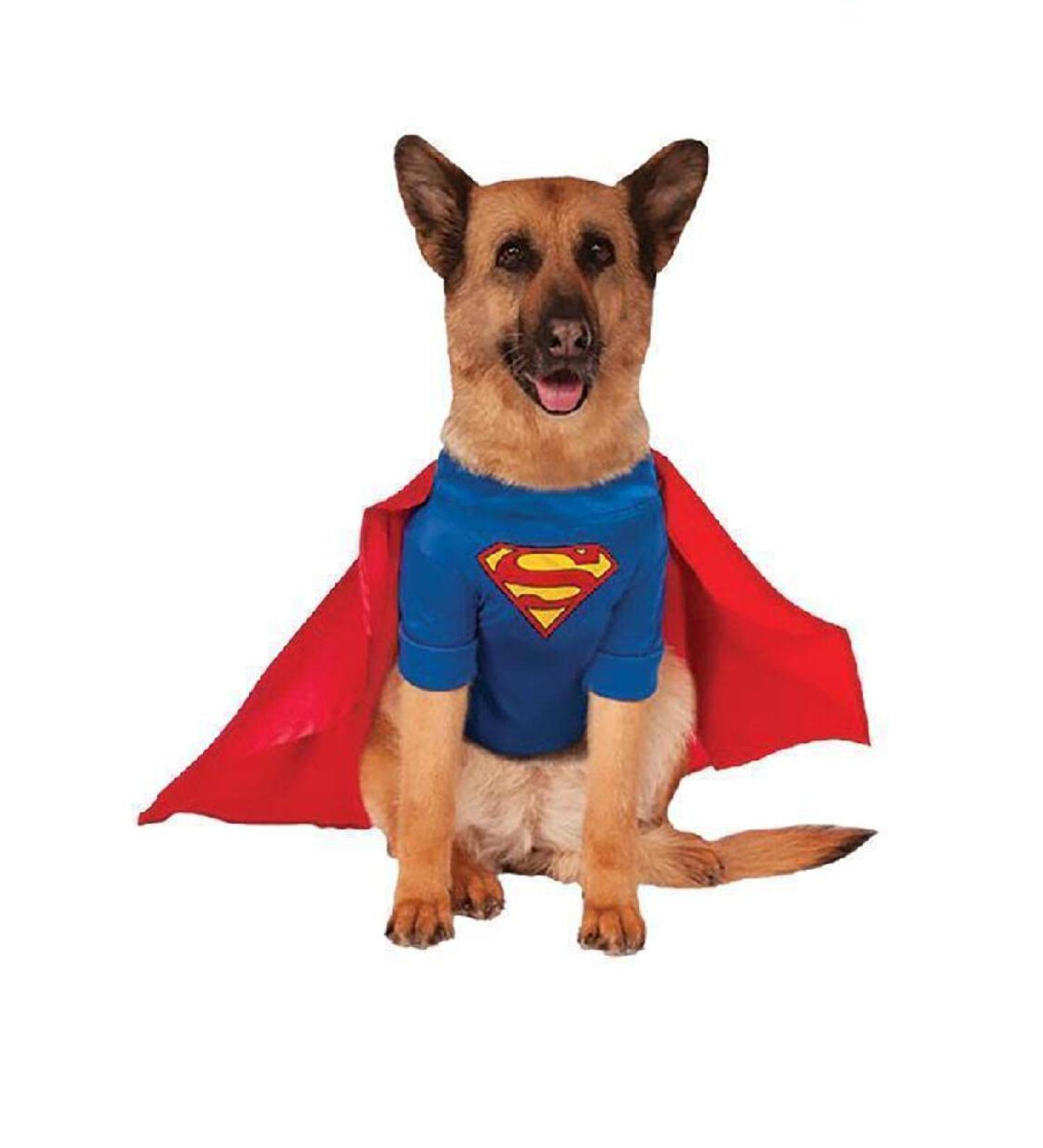 Official Rubie's DC Comic Superman Costume for Dogs Superhero Gift Large Dog Size XXL Multicolor
