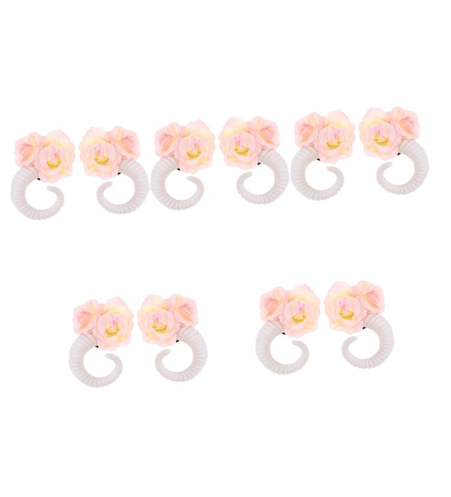 ABOOFAN 5 Pairs Claw Hairpin Hair Clips Cosplay Rose Horn Hair Clip Cute Animal Cosplay Horn Clips for Hair Flower Hair Clips for Women Devil Horns Cotton Linen Bill Baby Girl White Demon - Buy Online on GoSupps.com