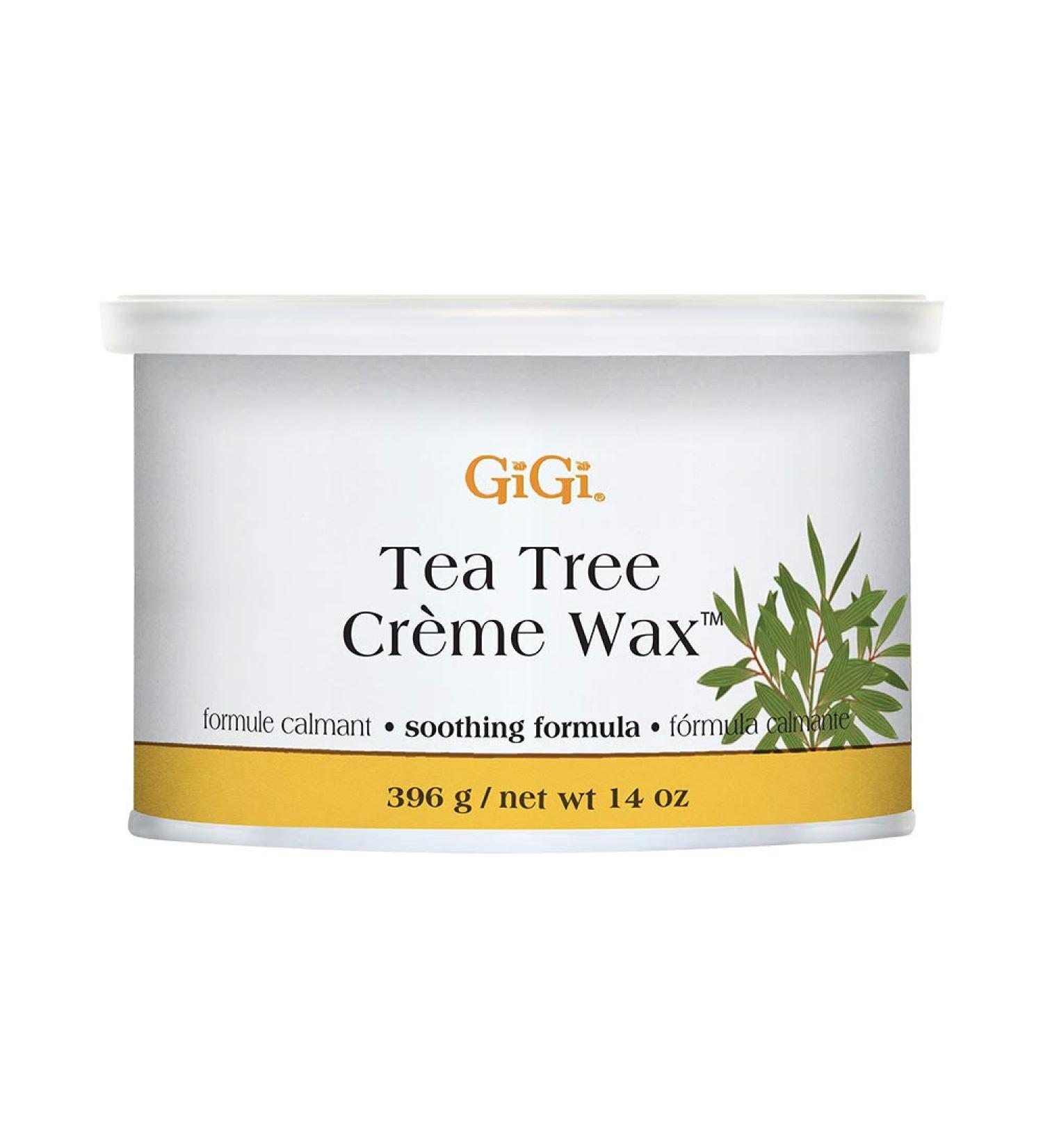 GiGi Tea Tree Cream Wax | Soothing Hair Removal Formula 396g - International Shipping Available - Buy Online on GoSupps.com