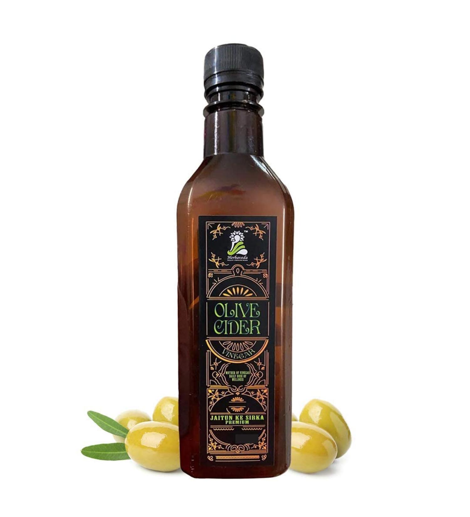 ORGANIZE LEANBEING Pure Olive Cider Vinegar 450ml Jaitun Ka Sirka Zaitun Ka Sirka Controls Diabetes Good for Skin - Buy Online on GoSupps.com