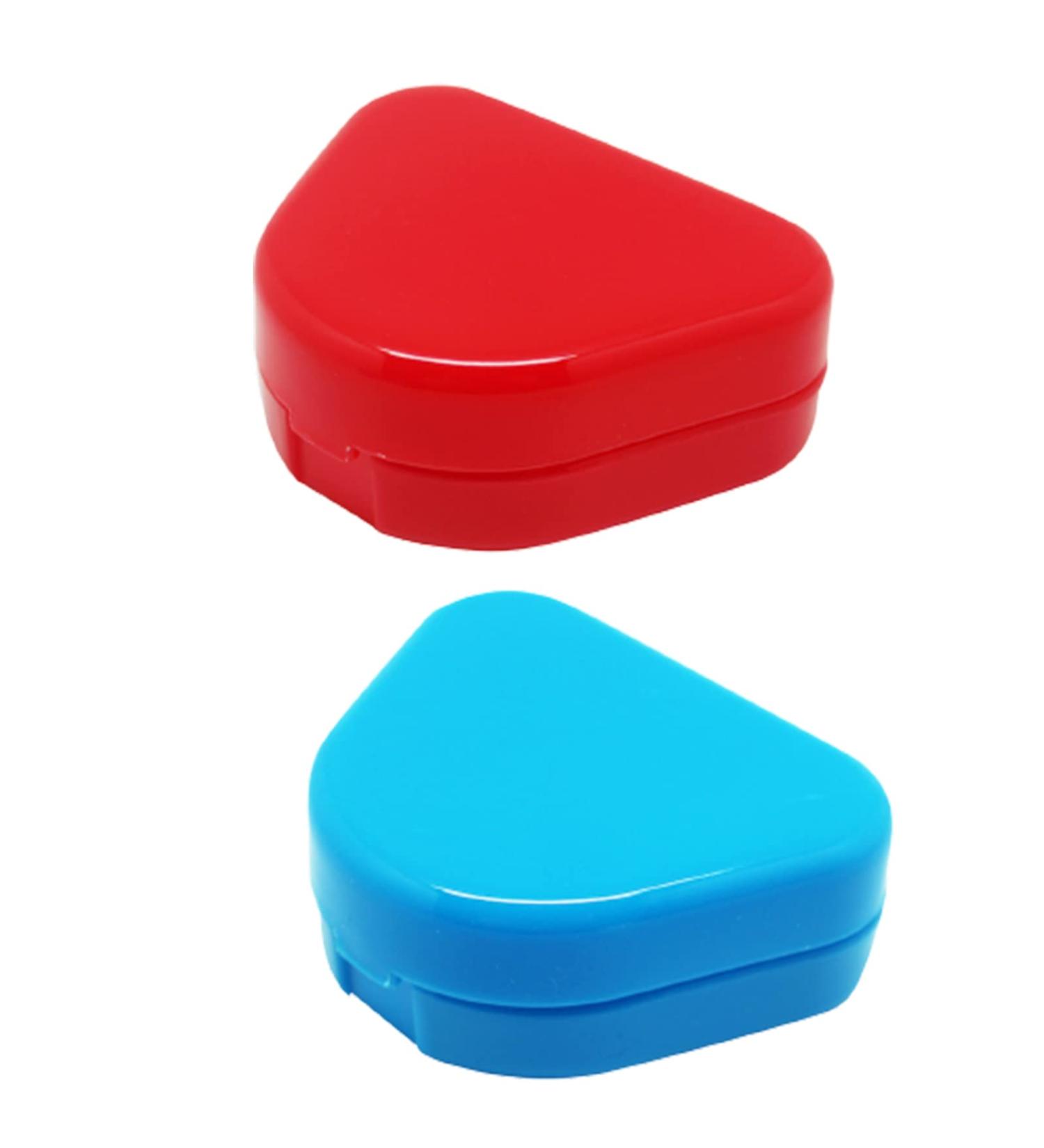 Buy Taoranju 2-Piece Orthodontic Retainer Cases - Ventilated Dental Storage Boxes in Red & Blue for Mouth Protection - Buy Online on GoSupps.com