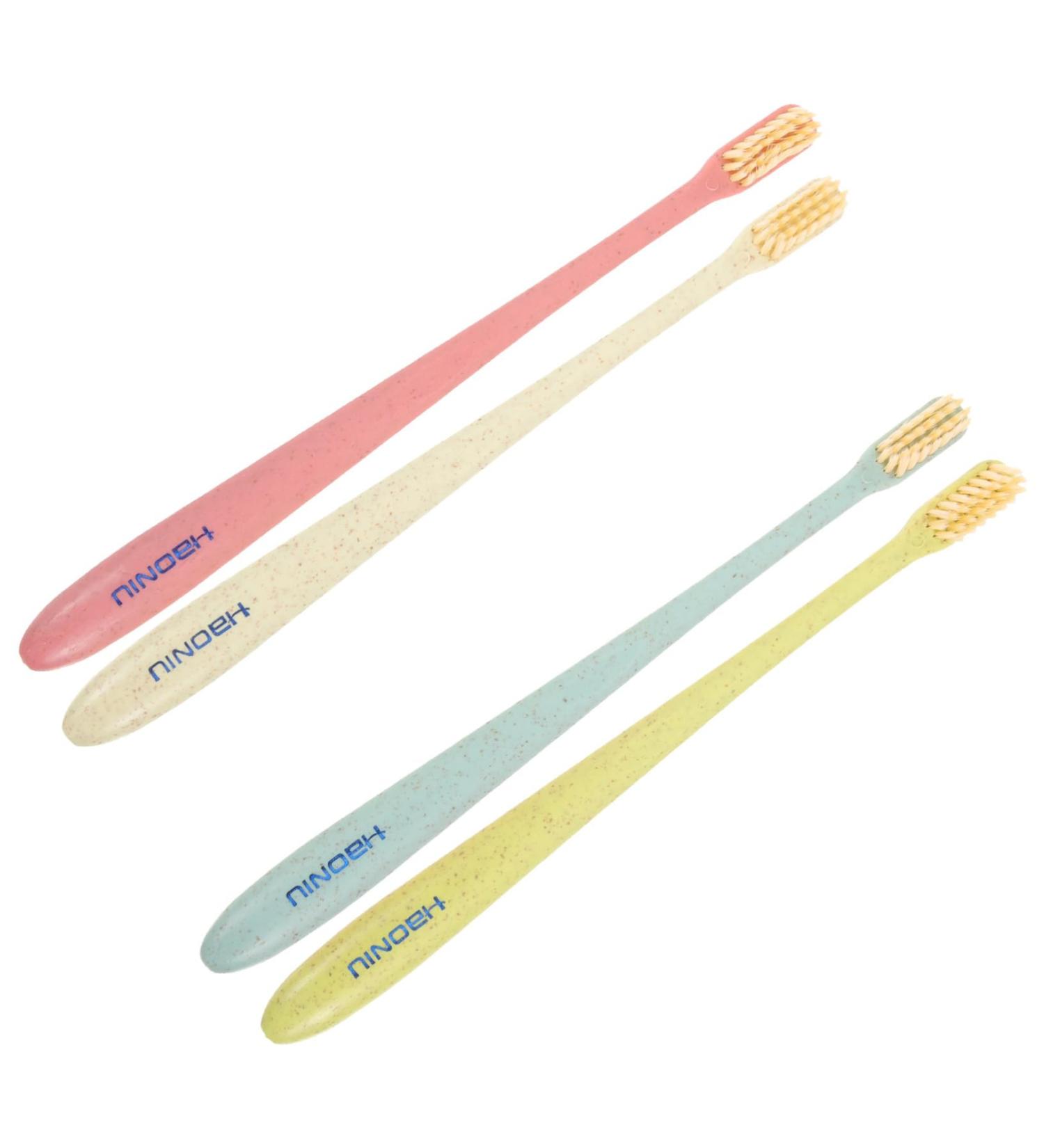 JECOMPRIS Hand Toothbrush Set - 4 Soft Plastic Toothbrushes & Extra Care Tools for Kids | International Shipping Available - Buy Online on GoSupps.com