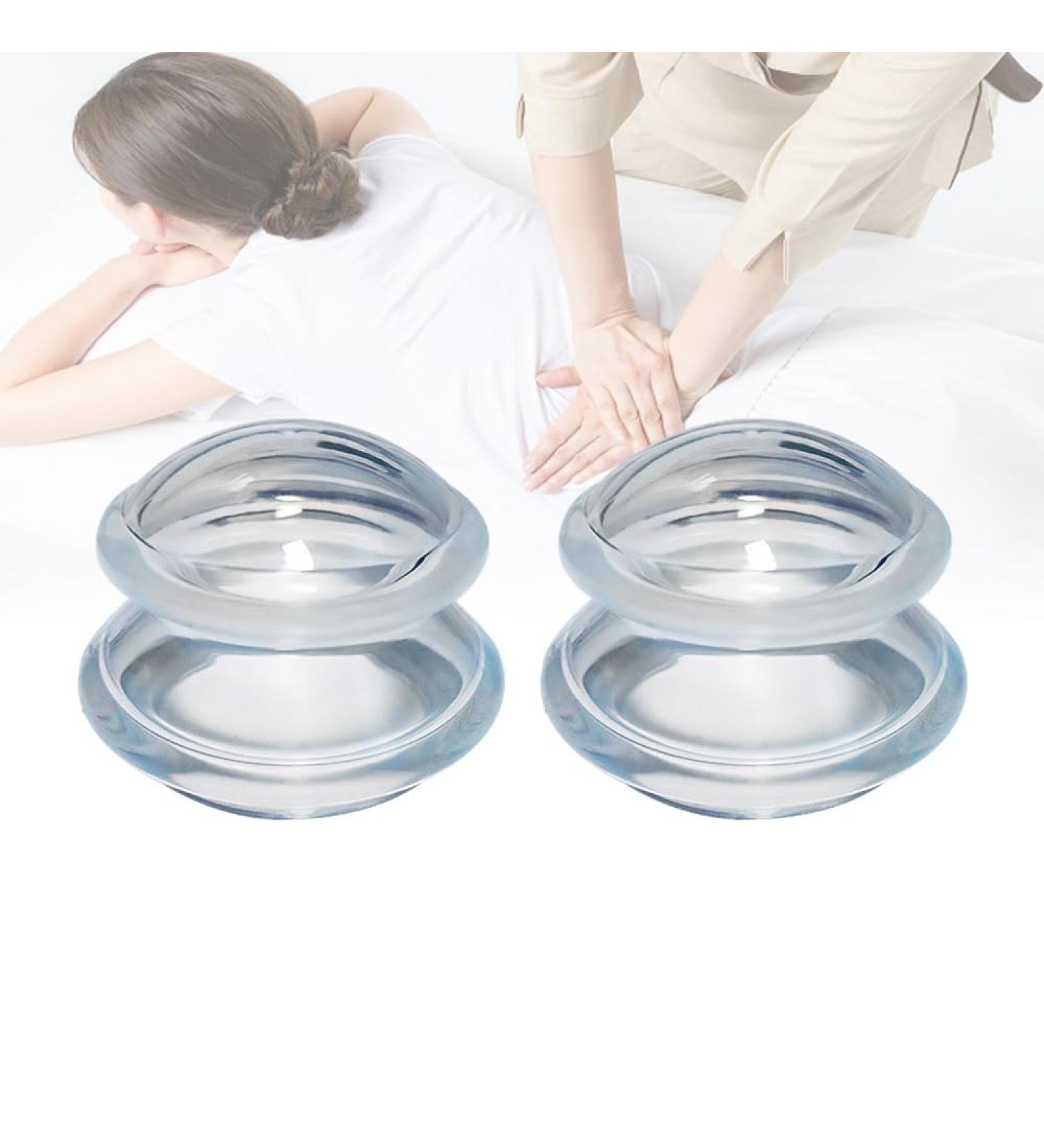 Silicone Cupping Set for Massage Therapy | Professional Transparent Massage Cups (2 x Small) - Buy Online on GoSupps.com