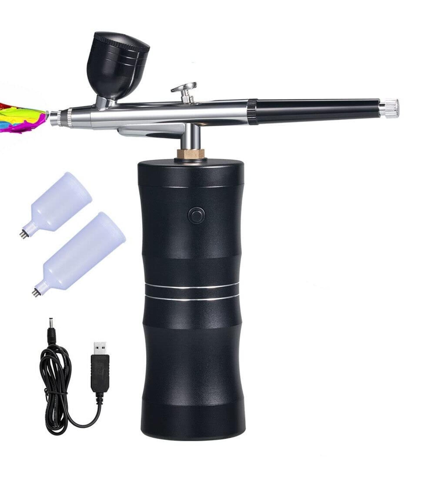 Kydelty Rechargeable Mini Airbrush Kit with Compressor for Makeup, Tattoo, Nail Art - Portable Handheld Air Brush for Face Paint and Model Painting - Buy Online on GoSupps.com