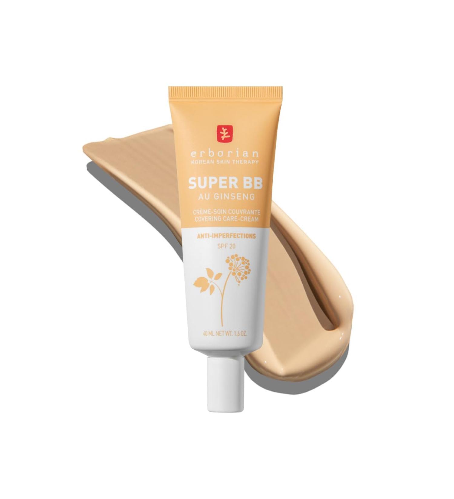Erborian Super BB Cream with Ginseng 40ml - High Coverage Tinted Face Care SPF 20 - Korean Cosmetics - Buy Online on GoSupps.com