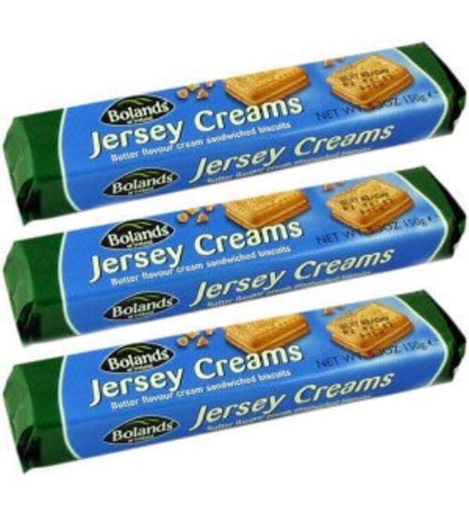 Bolands Jersey Creams 3-Pack - Authentic Irish Butter Flavored Cream Filled Biscuits - 150g (5.3oz) per Bag - Buy Online on GoSupps.com