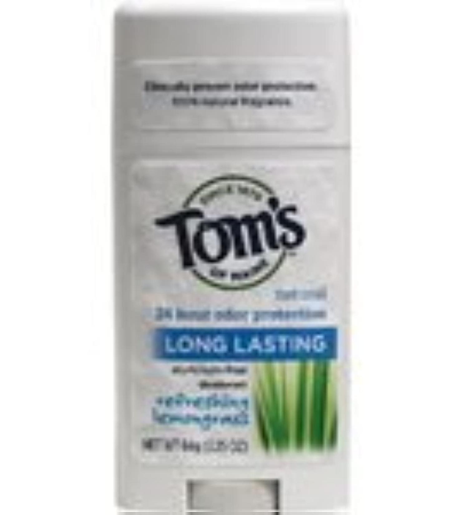Toms of Maine Lemongrass Long Lasting Deodorant Stick - Buy Online on GoSupps.com