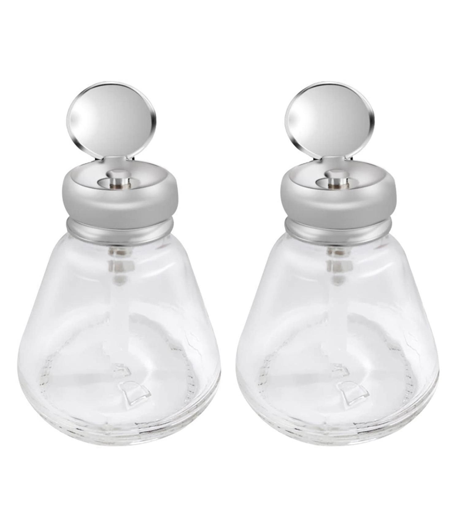 grounds 2X Empty Nail Polish Pump Dispenser Glass Push Down Press Bottle - Buy Online on GoSupps.com