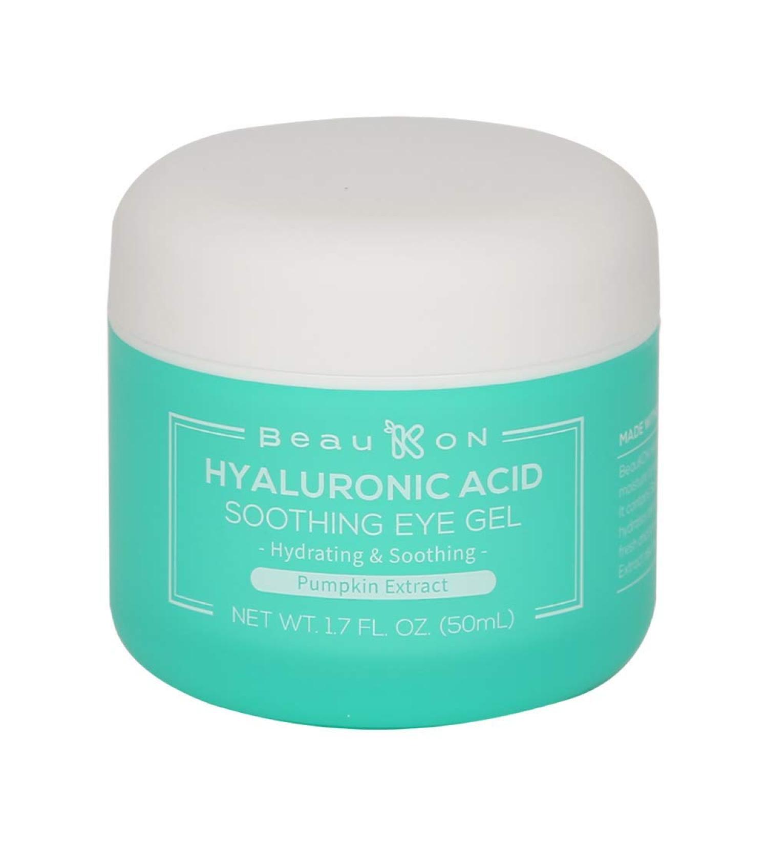 BeauKON Hyaluronic Acid Soothing Eye Gel with Pumpkin Extract - Hydrating Eye Cream for Dryness and Puffiness (1.7 Oz) - Buy Online on GoSupps.com