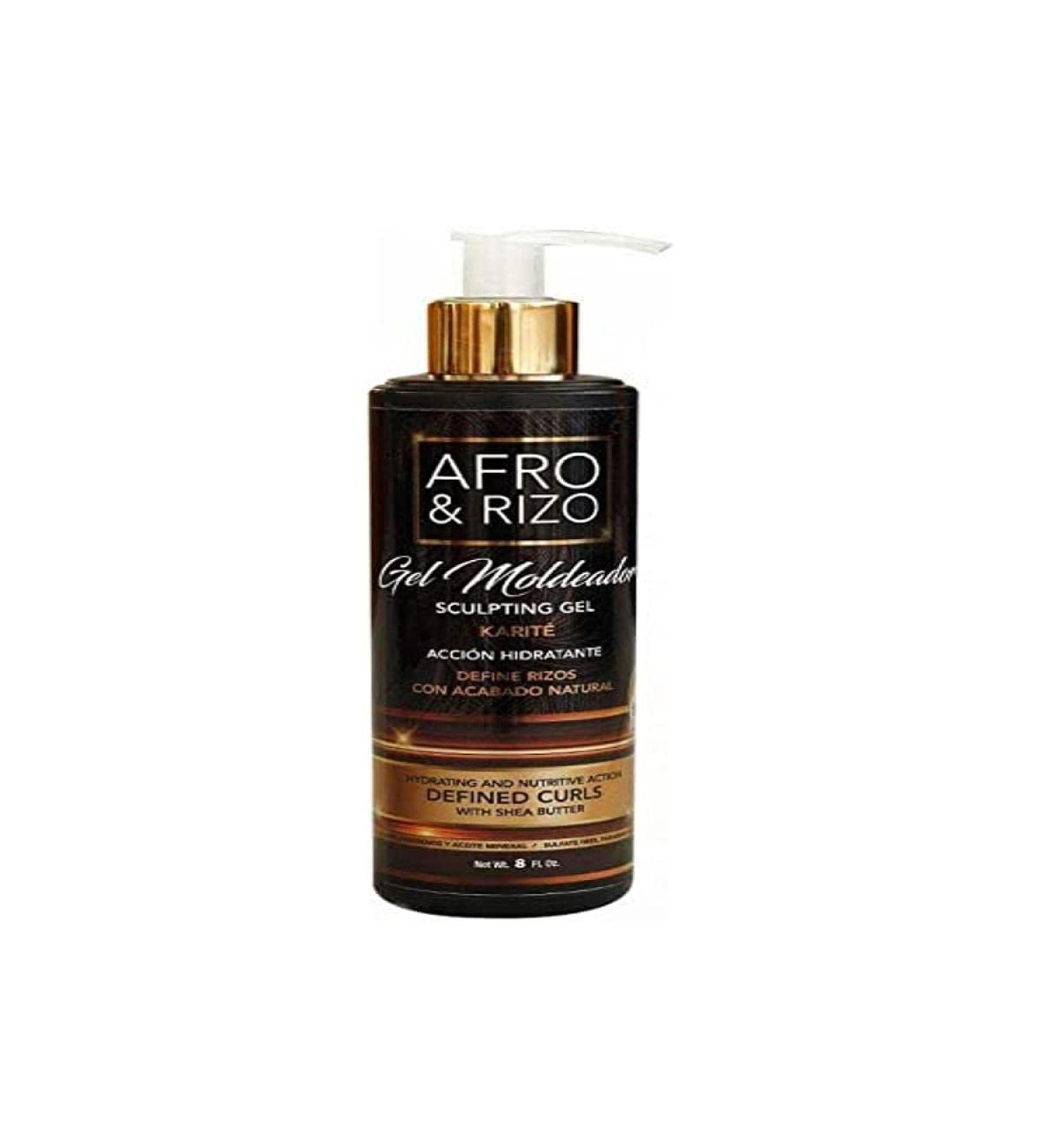 Afro & Rizo Gel Sculpting 236 ml - Sculpting gel for defined and hydrated curls, free of sulfates, parabens and mineral oils