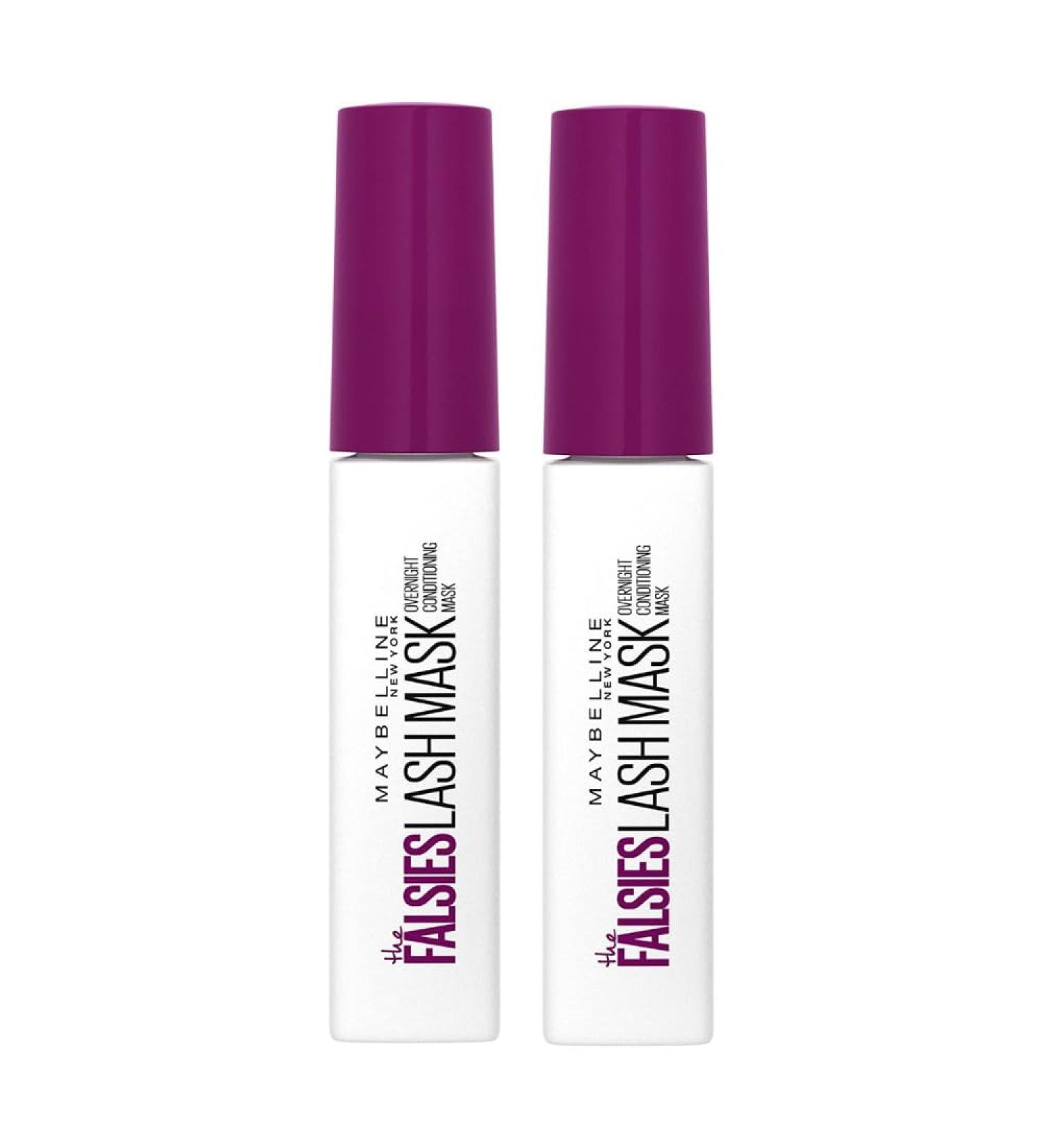Maybelline Lot de 2 masques pour cils de nuit 10 ml