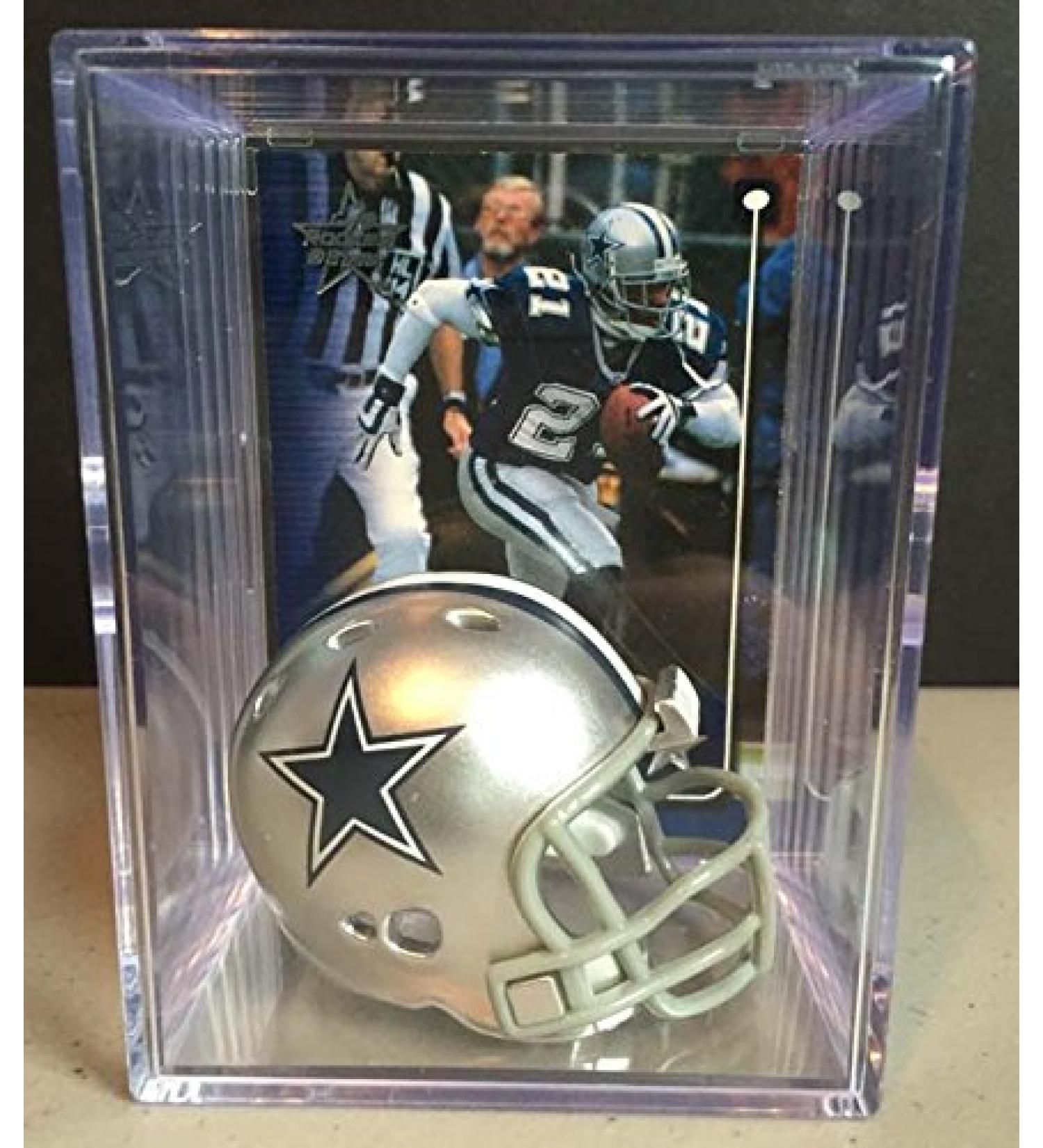 Dallas NFL Helmet Shadowbox w/Deion Sanders card