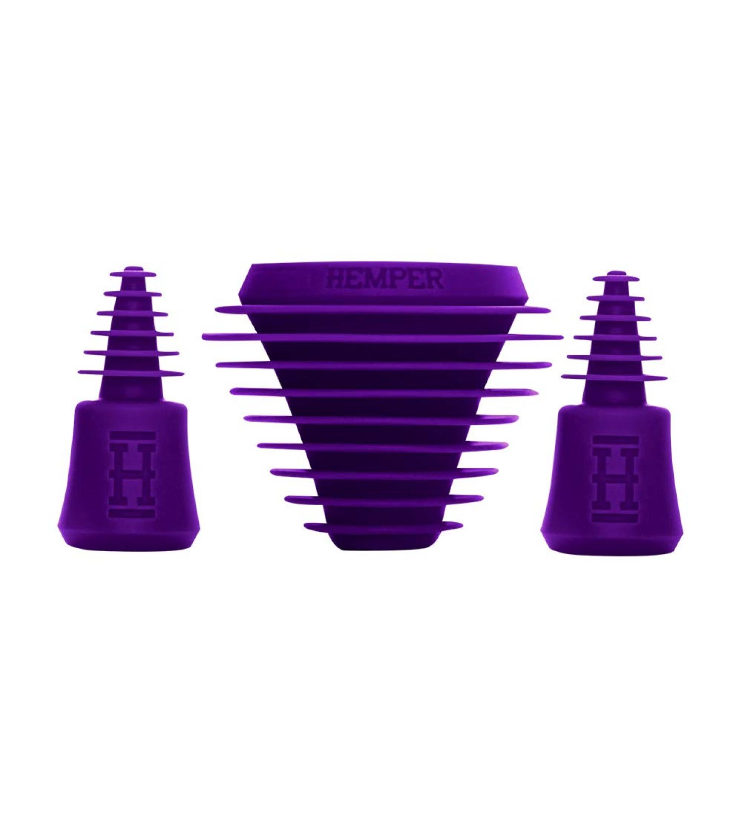 HEMPER Tech Universal Cleaning Plugs + Caps for Cleaning Storage and Odor Proofing Glass Water Pipes/Rigs and More - Purple - Buy Online on GoSupps.com