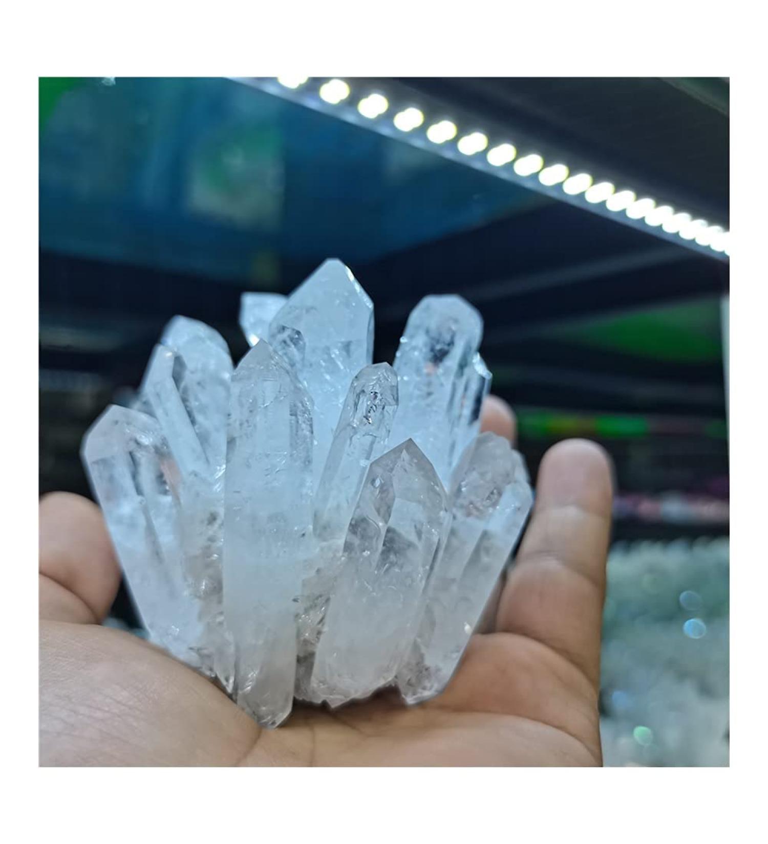 Health & Household Natural Rare White Quartz Crystal Cluster (Size : 400-500g) - Buy Online on GoSupps.com
